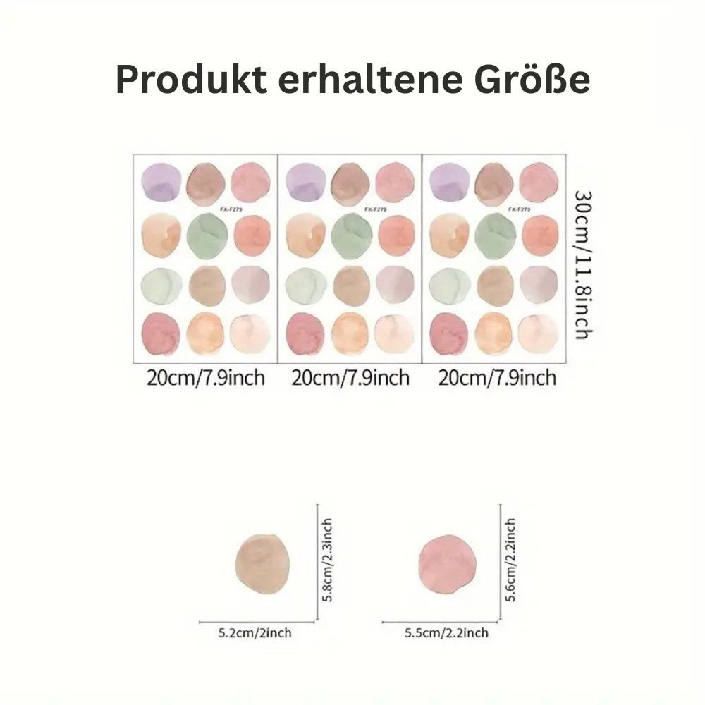 Montegoni Wandtattoo Pastell Polka Dot Wandsticker – 36 Aquarell Punkte Wan günstig online kaufen