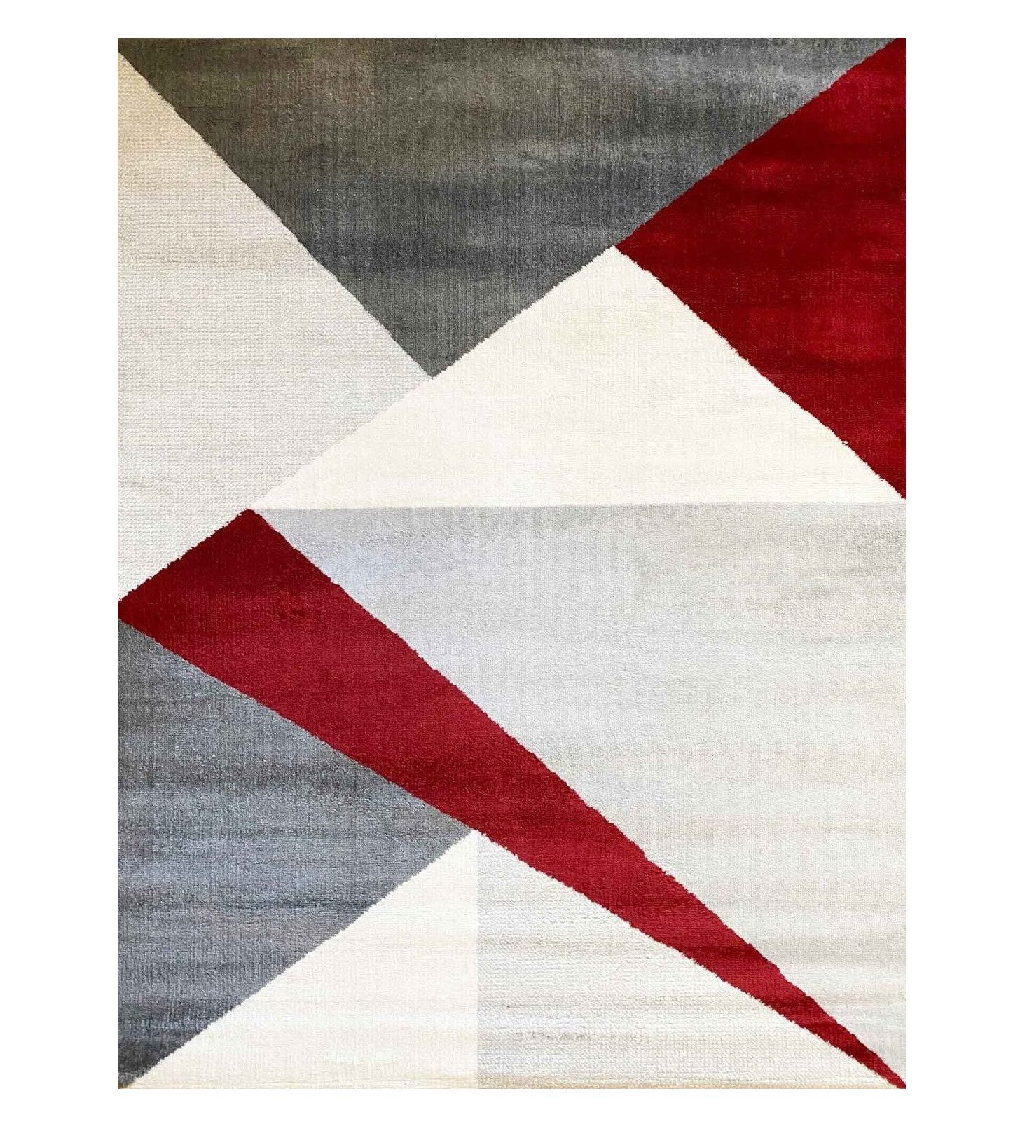 Vimoda Teppich Teppich Wohnzimmer Schlafzimmer Flur Teppich Geometrisches Muster Rot, Rechteckig, Läufer Rot Dreieck Muster