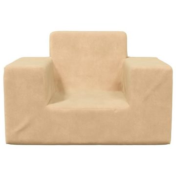 furnicato Kindersofa Creme Weich Plüsch