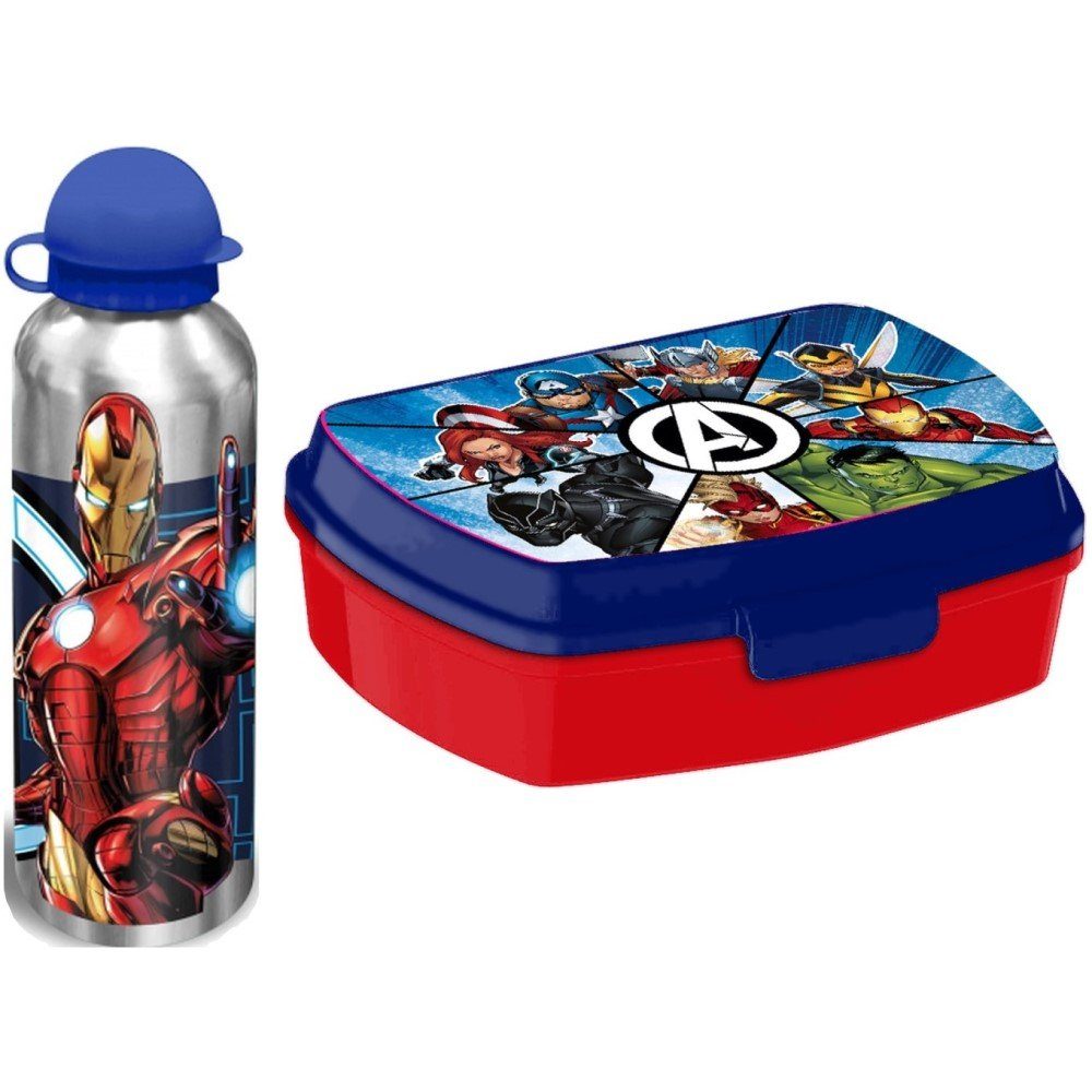 Kids Euroswan Lunchbox Marvel Avengers Lunchset Brotdose und Trinkflasche