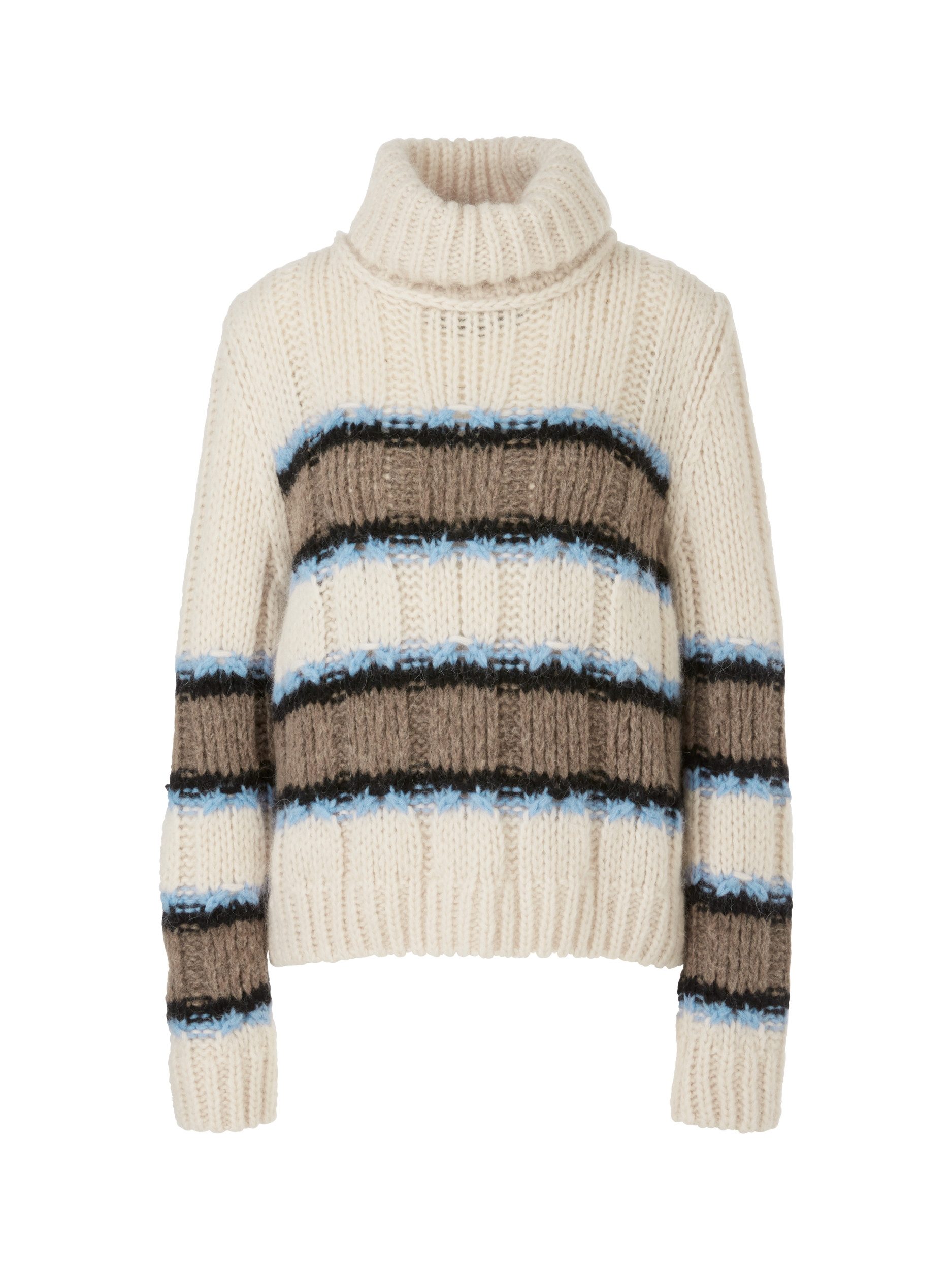 Strickpullover Sweater mit Streif - Regular Fit