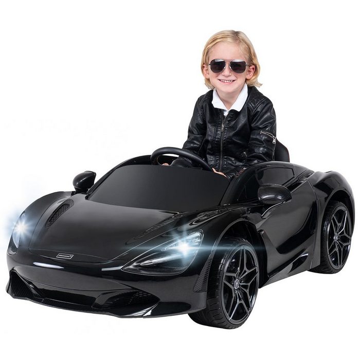 Actionbikes Motors Elektro-Kinderauto McLaren 720S - Flügeltüren zum Öffnen & Bremsautomatik - Soft-Start Belastbarkeit 35 kg (2-tlg) Kinder Elektro Auto mit Fernbedienung - Fahrzeug Spielzeug ab 3 Jahre