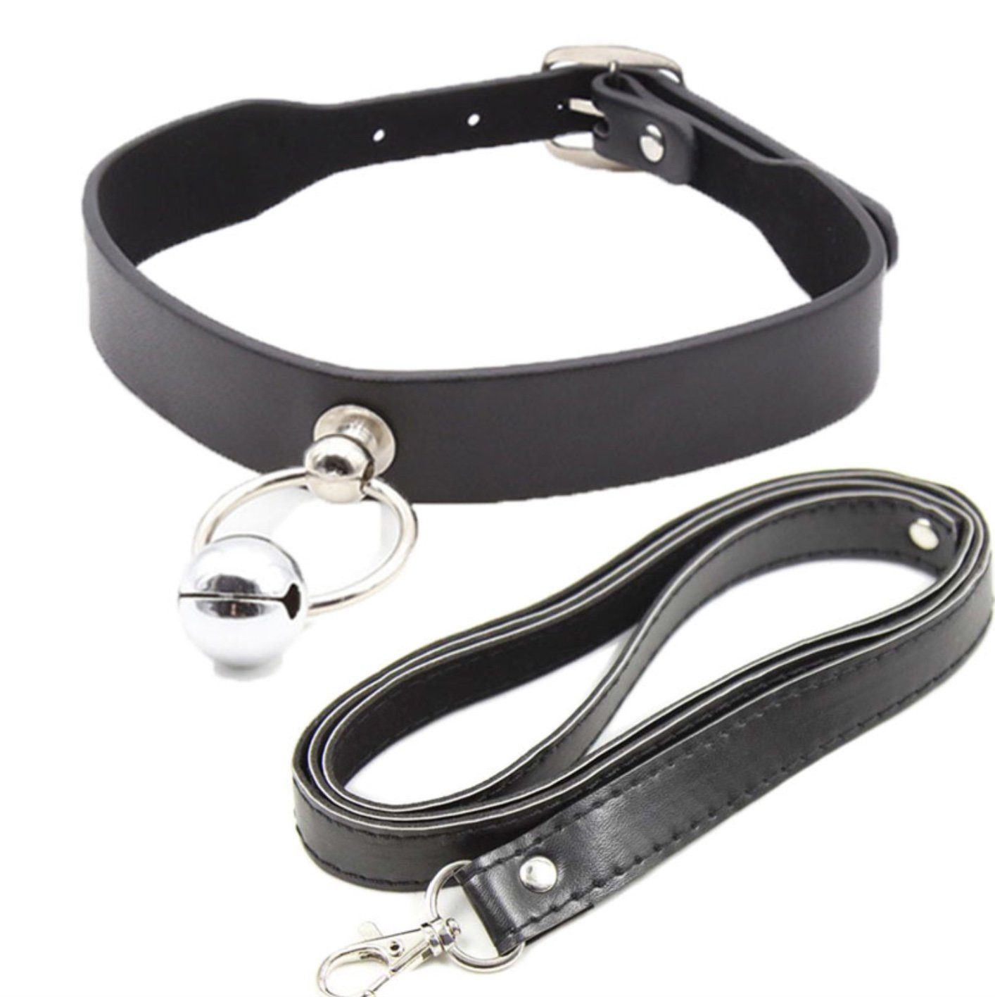 Sandritas Erotik-Halsband Halsband mit Leine und Glöckchen Bondage BDSM SM