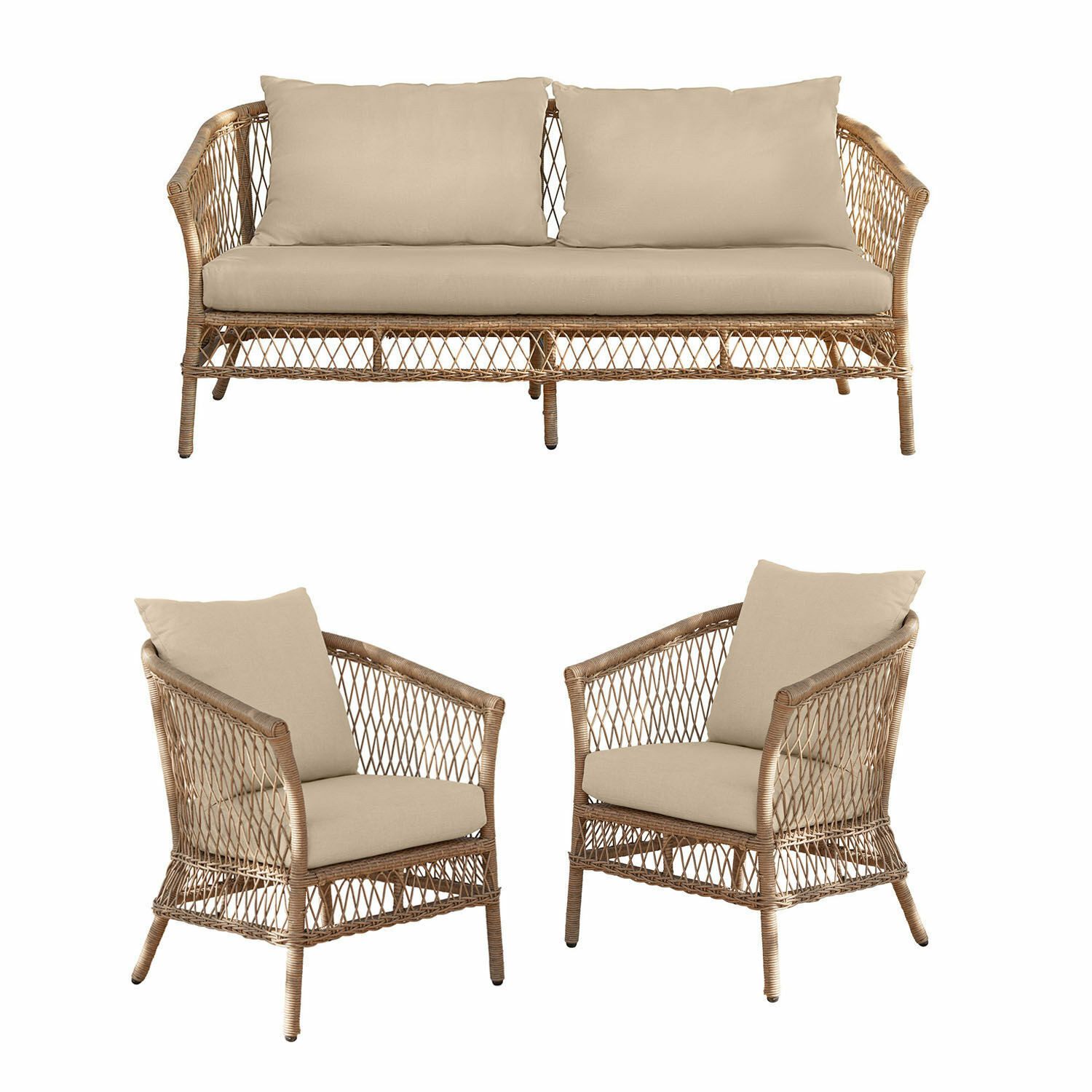 Mirabeau Sitzgruppe Sitzgruppe Farington braun/creme