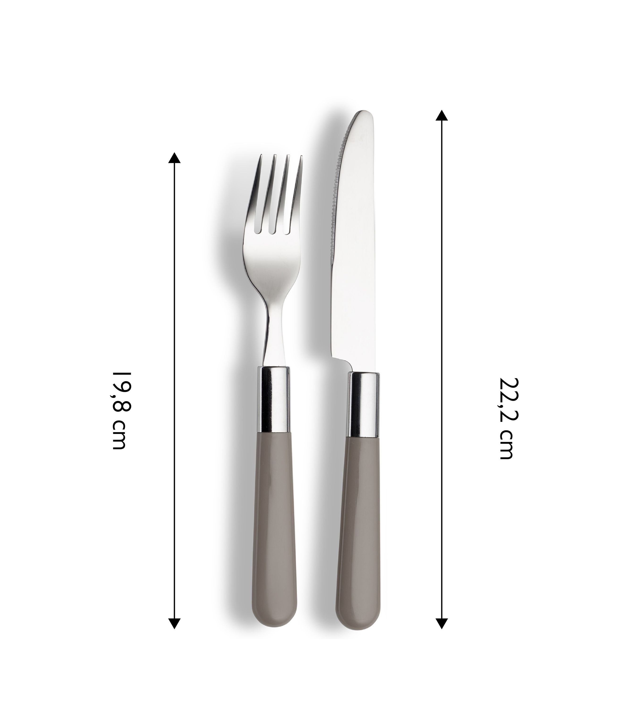 ECHTWERK Besteck-Set Bistro Besteckset 16tlg. (16-tlg), 4 Personen, Edelstahl 18/10, Kunststoff, mit Kunststoffgriffen aus hochwertigem Edelstahl für 4 Personen – Bild 4 von 5