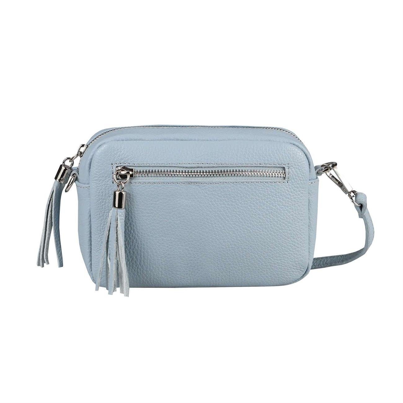 ITALYSHOP24 Schultertasche Made in Italy Damen Leder Tasche CrossOver, als Schultertasche, CrossBody, Umhängetasche tragbar