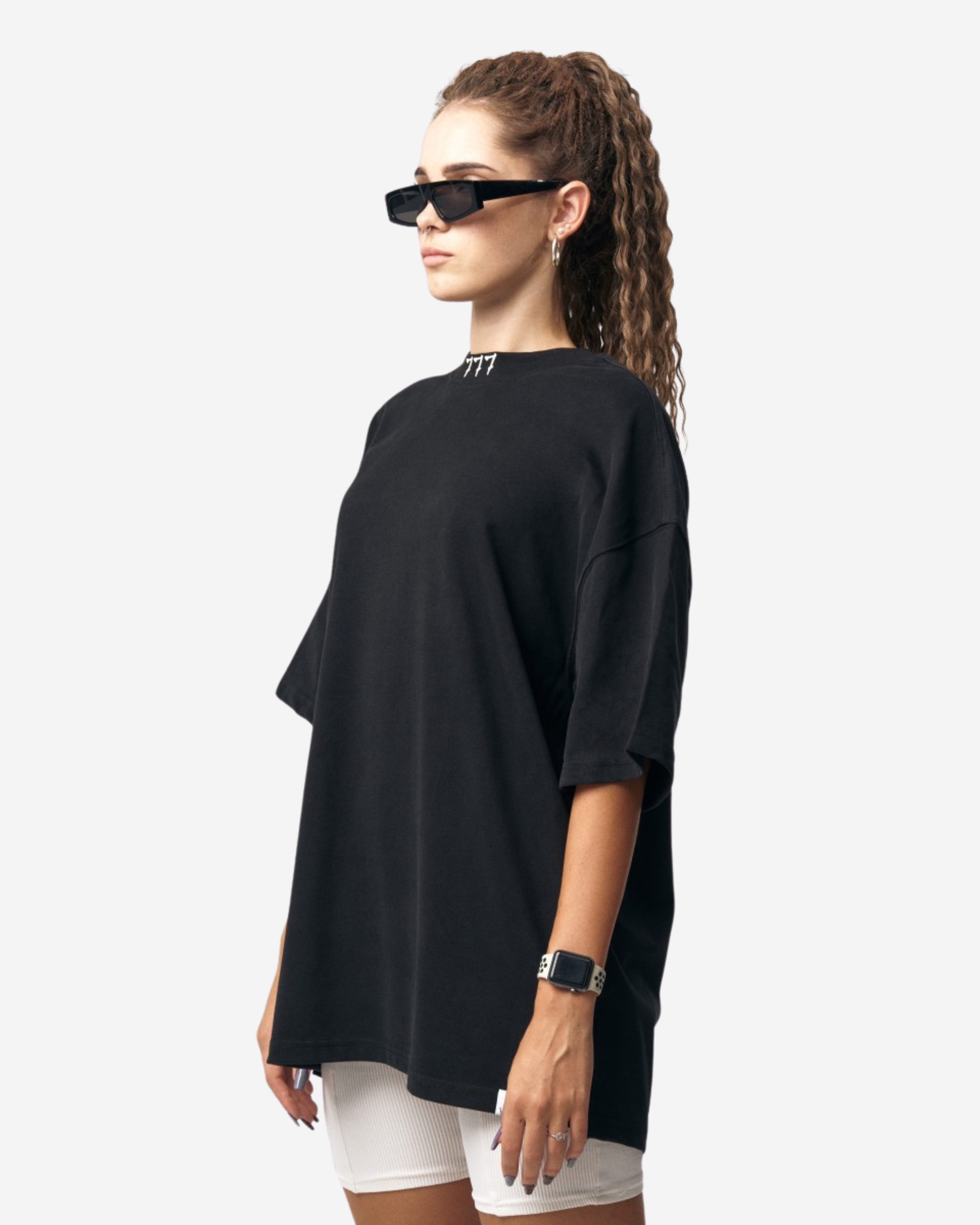 Martin Valen T-Shirt Designer Schwarzes 3D-Druck '777' T-Shirt - Groß