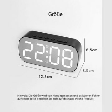 AUKUU Wecker Einfache Einfache LED Digitalanzeige elektronische Uhr digitaler Desktop kleiner Wecker Spiegelwecker