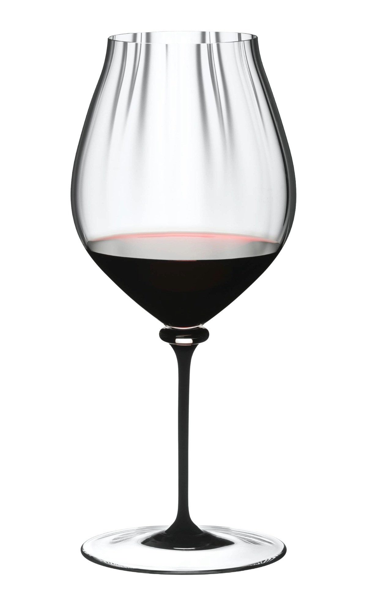 RIEDEL THE WINE GLASS COMPANY Rotweinglas Riedel Fatto A Mano Performance Pinot Noir Schwarz, Kristallglas