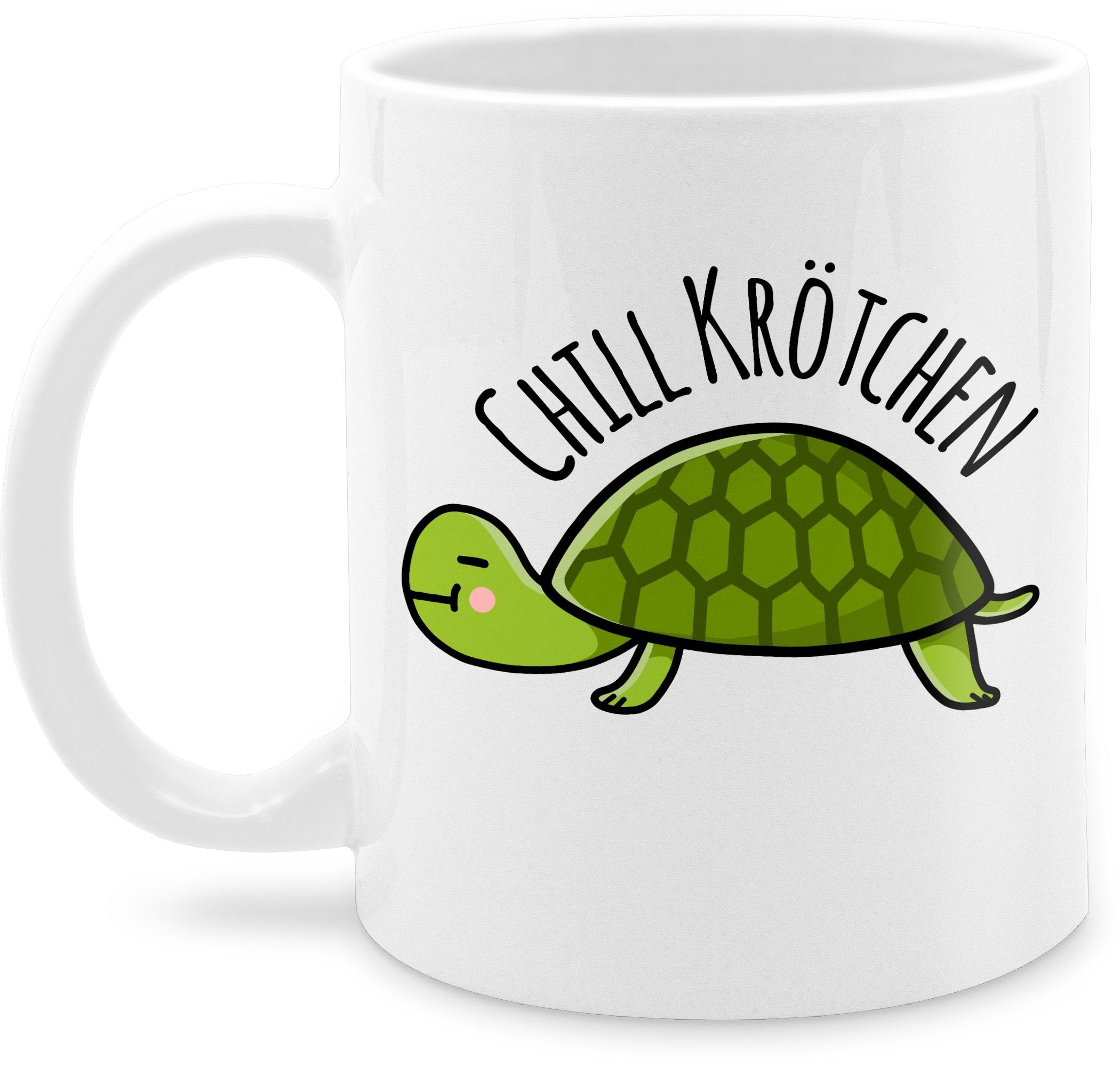 Shirtracer Tasse Chill Krötchen Schildkröte, Keramik, Statement