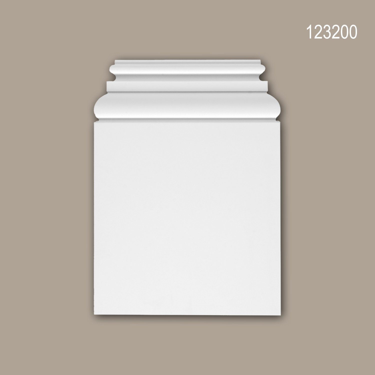 Sockel, Schmuckelement), 123200 Wanddekoobjekt Profhome Zierelement, weiß, 1 St., vorgrundiert, Stil: Pilaster, / Klassisch Wanddekor, Zeitlos (Pilaster