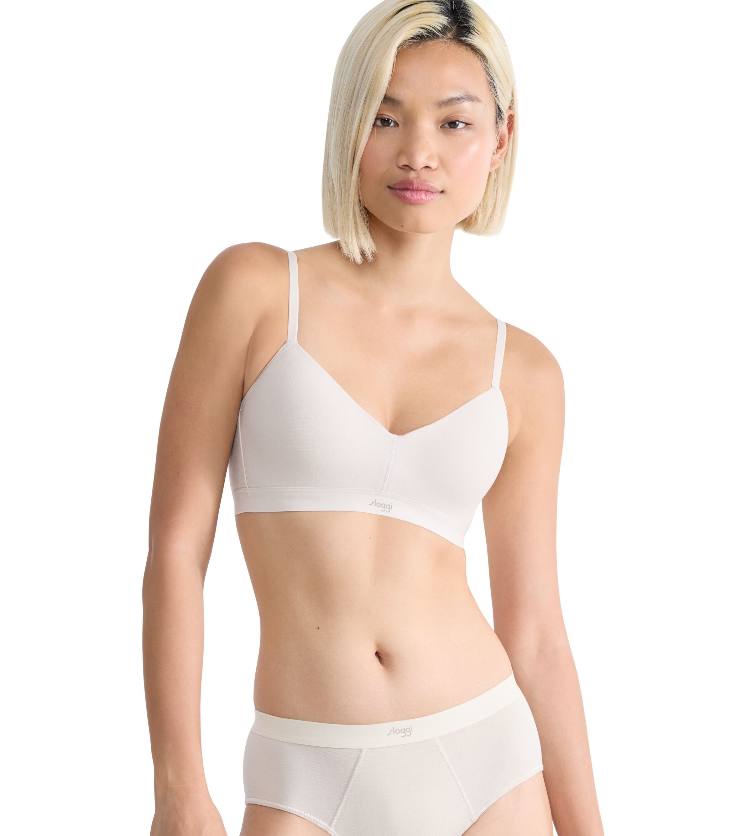 sloggi Schalen-BH EVER Ease temperaturausgleichend, V-Ausschnitt, weich, Baumwollmischung