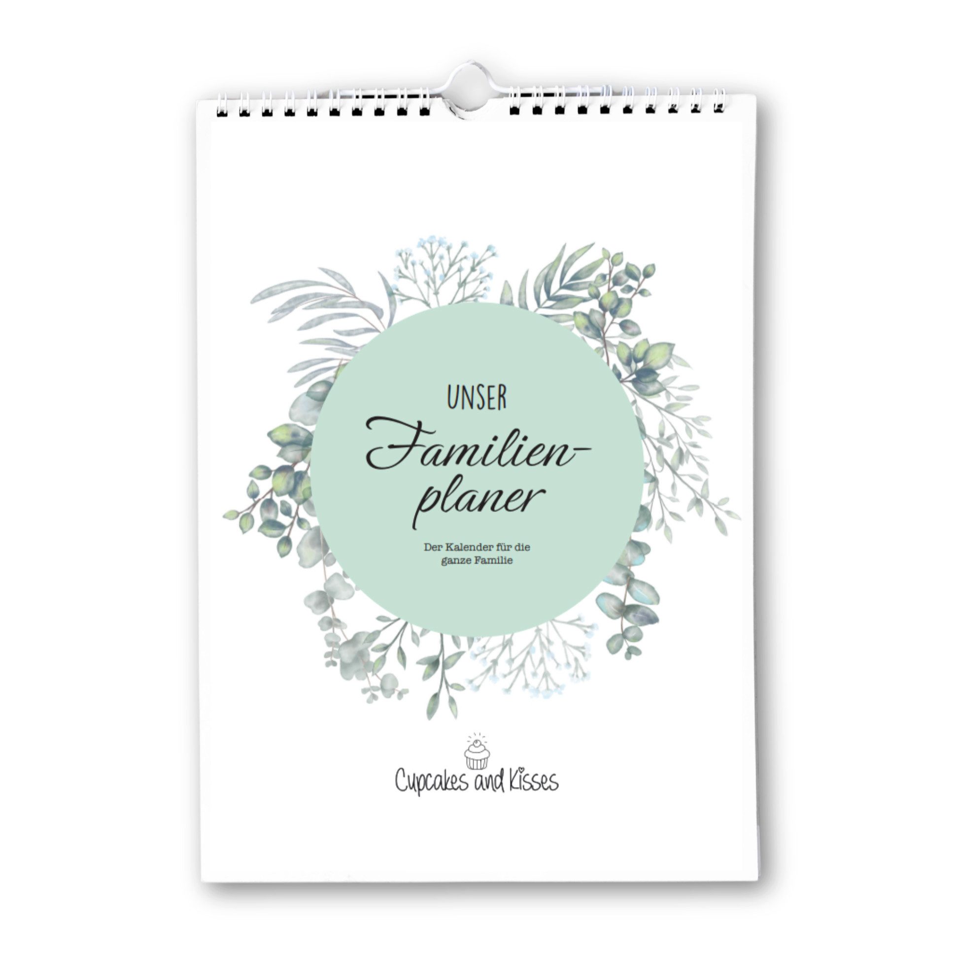 CUPCAKES & KISSES Familienkalender Familienkalender A4, strukturierter Planer mit liebevollen Details