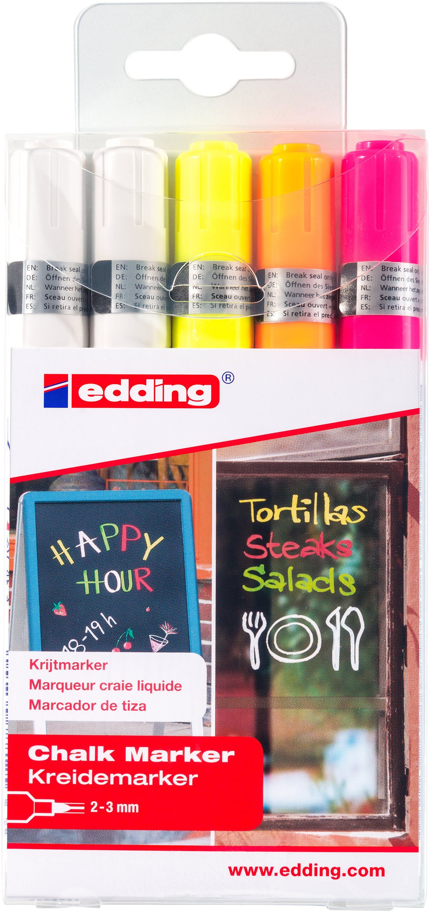 edding Kreidemarker 4095 Chalky, 5er-Set