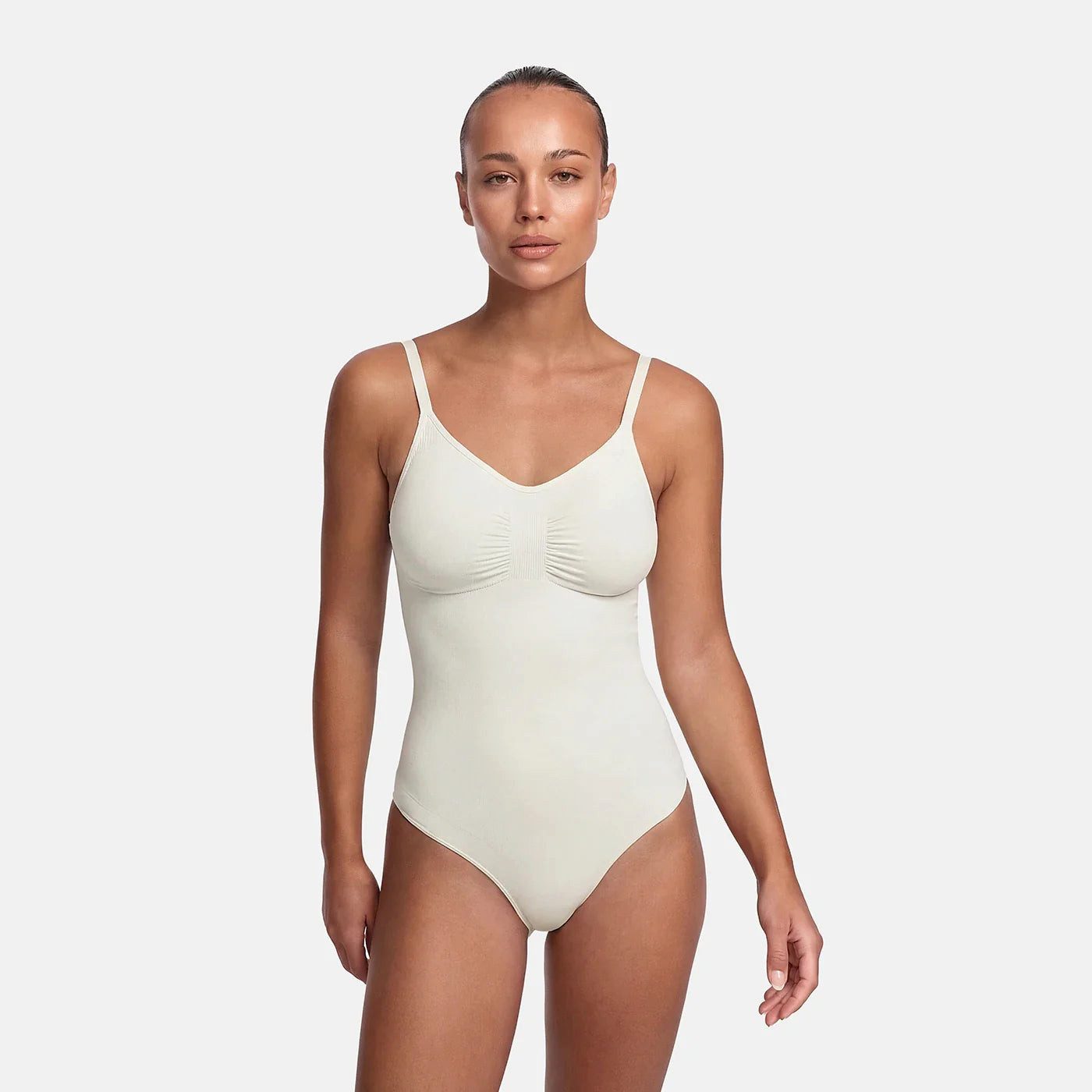 Miederbody Bodysuit Sculpting Shapewear mit Slip-Light Grey-5XL