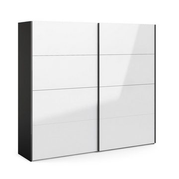 ebuy24 Kleiderschrank Veto Schiebetürenschrank B243 cm 2 Türen matt schw