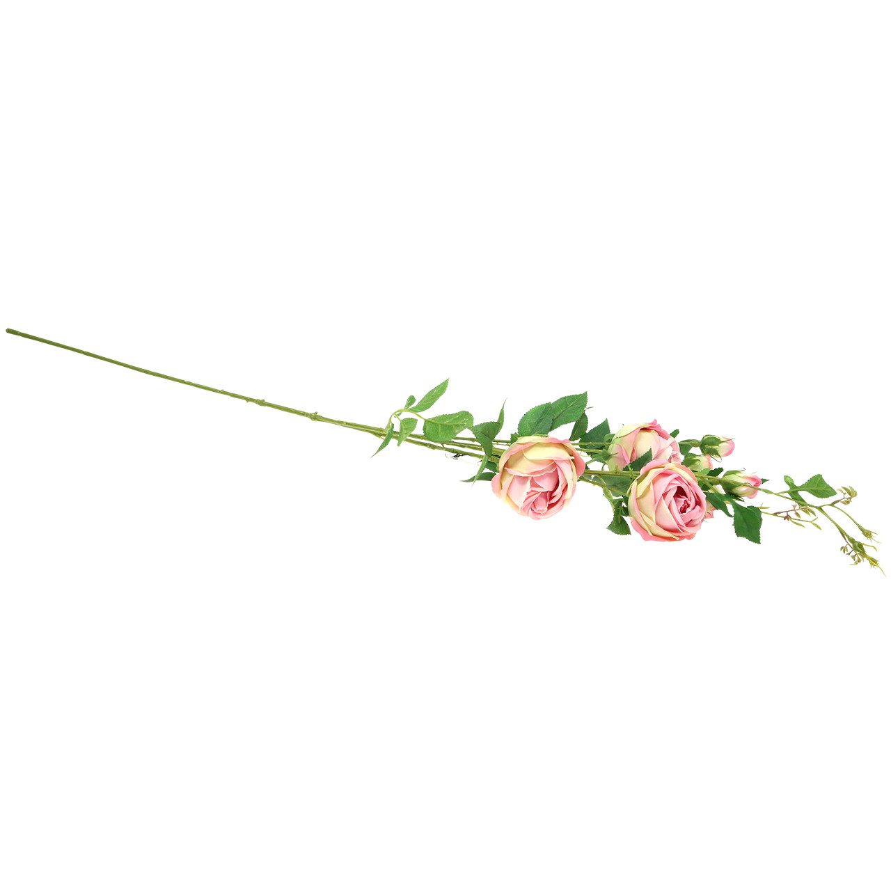 Kunstblume Rosenzweig Rosa 100cm - Künstliche Blumen Deko, Romantische, Florists Products, Höhe 0.5 cm