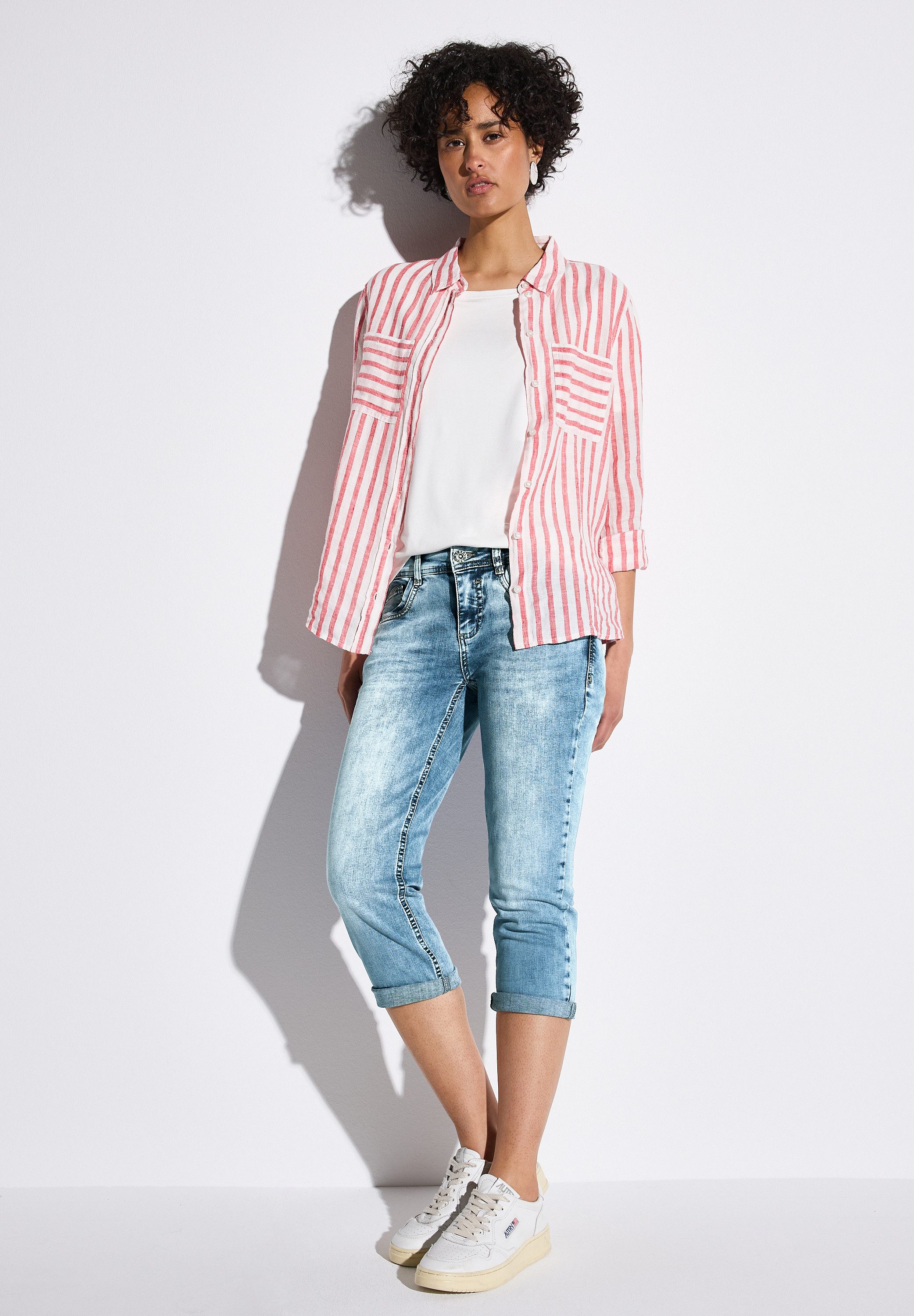 STREET ONE 3/4-Jeans Style Crissi mit Glitzer-Detail