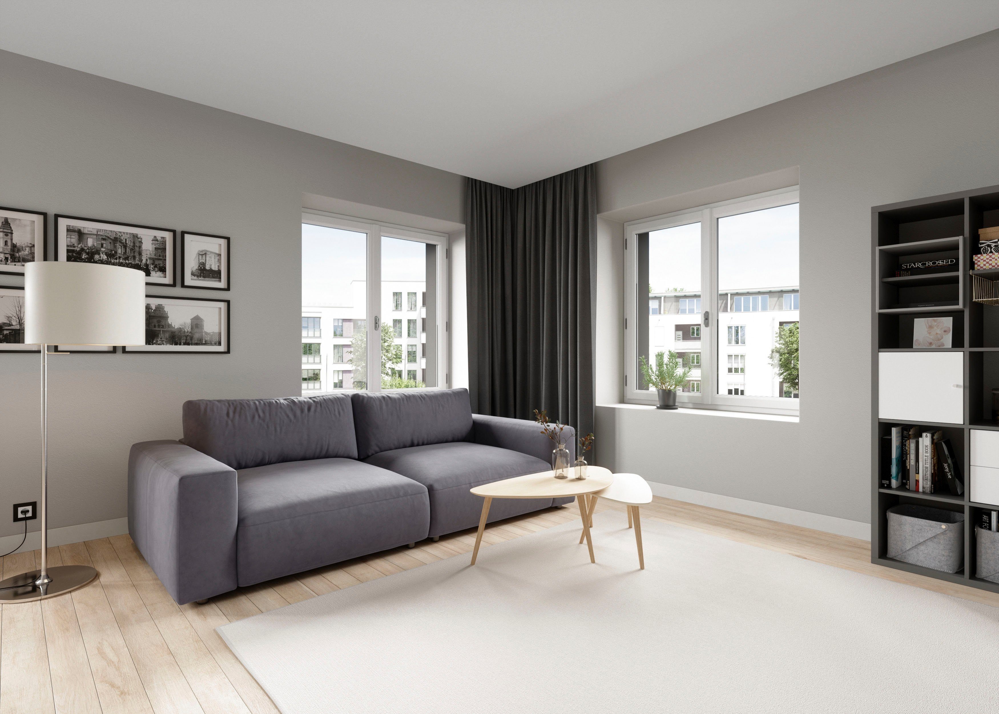 Musterring Big-Sofa LUCIA Mega Sofa, hoher Sitzkomfort, Breite 252cm, Kontrastnaht, in vielen Qualitäten und 4 unterschiedlichen Nähten, 2,5-Sitzer