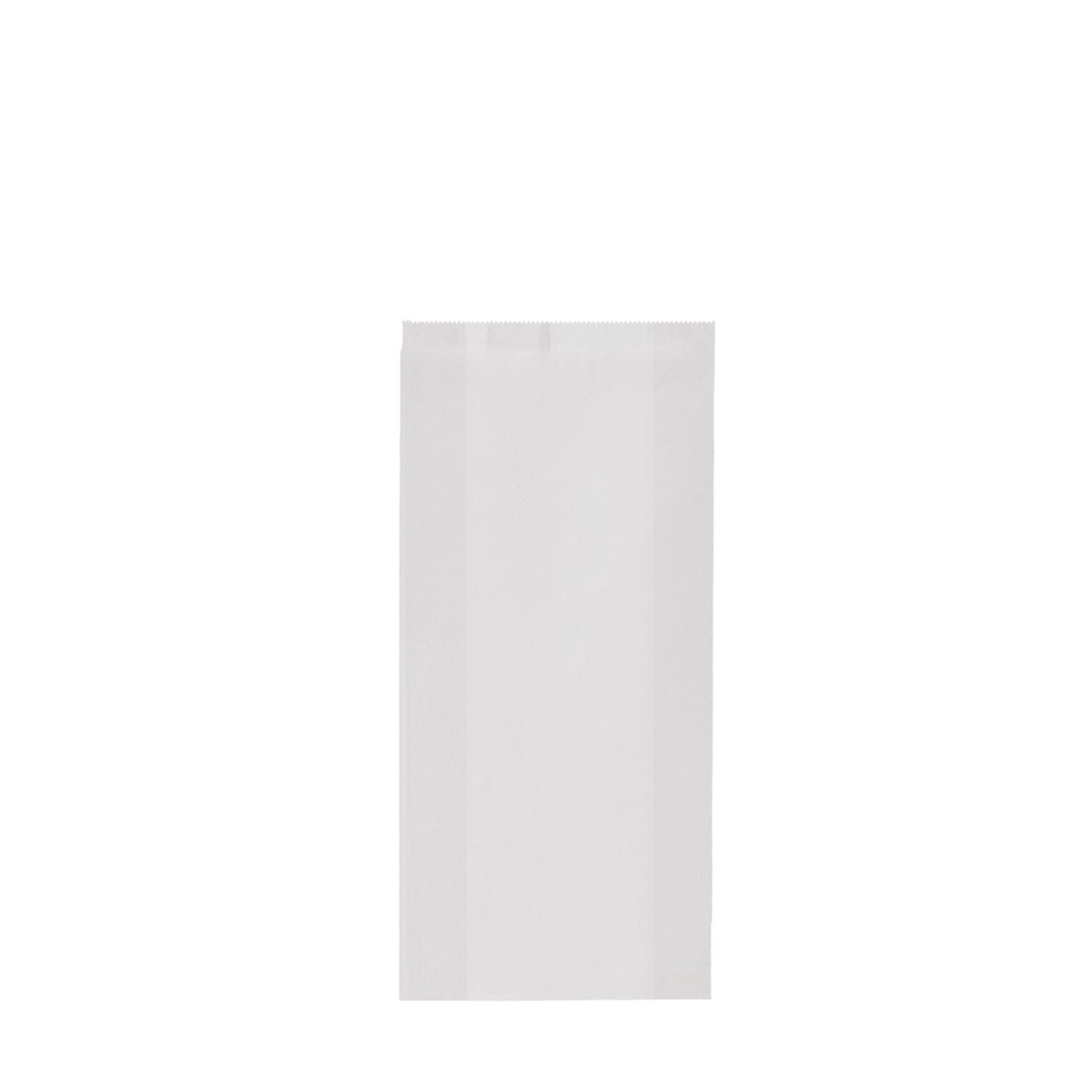 wisefood Einkaufsbeutel Papier Bäckertüte - weiß 12x5x25cm - 1000 Stück