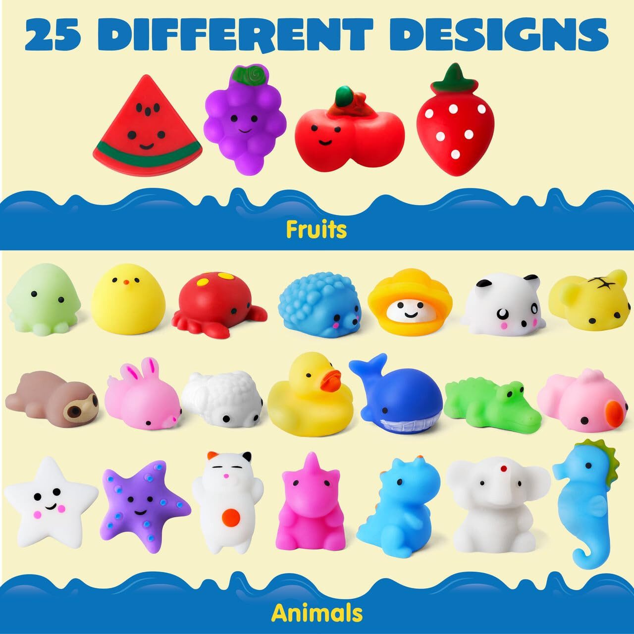JOYIN Spielfigur JOYIN Mochi Squishy Toys Set, Random 25 Pack Mini Mochi Squishy, (25-tlg) – Bild 3 von 5
