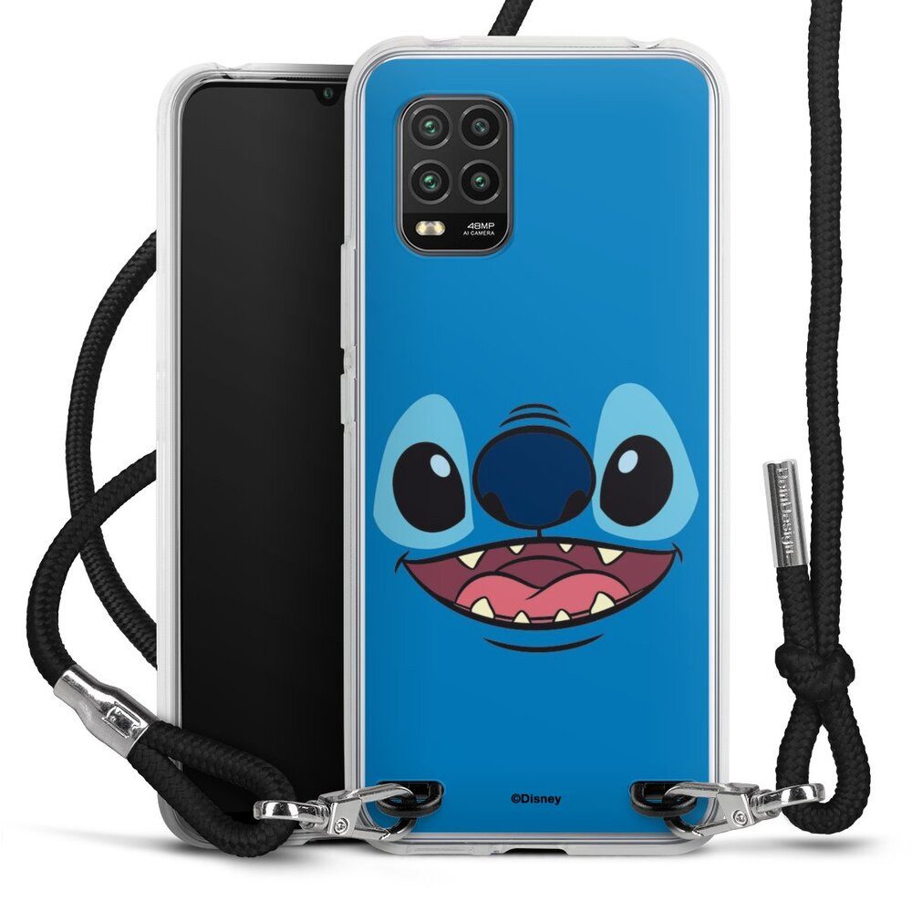 DeinDesign Handyhülle Lilo & Stitch Disney Offizielles Lizenzprodukt Stitch Closeup, Xiaomi Mi 10 lite Handykette Hülle mit Band Case zum Umhängen