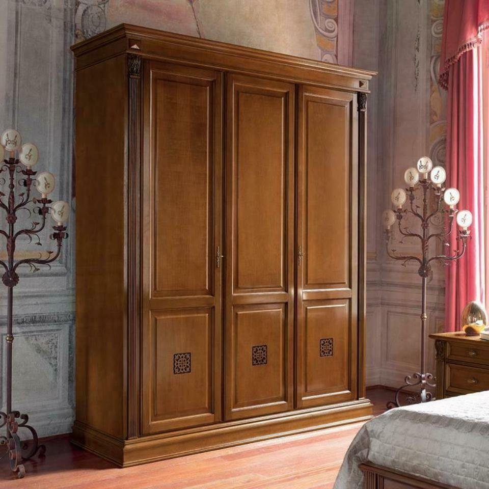 JVmoebel Kleiderschrank Kleiderschrank Schlafzimmer Holz Schrank Antik Stil Barock Rokoko