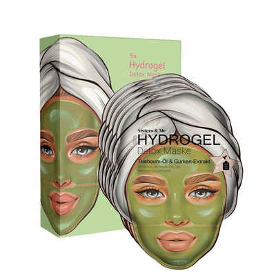 Sisters & Me Gesichtsmaske 5x Sisters & Me Hydrogel Detox Maske, Anti Pickel Masken, 5-tlg.