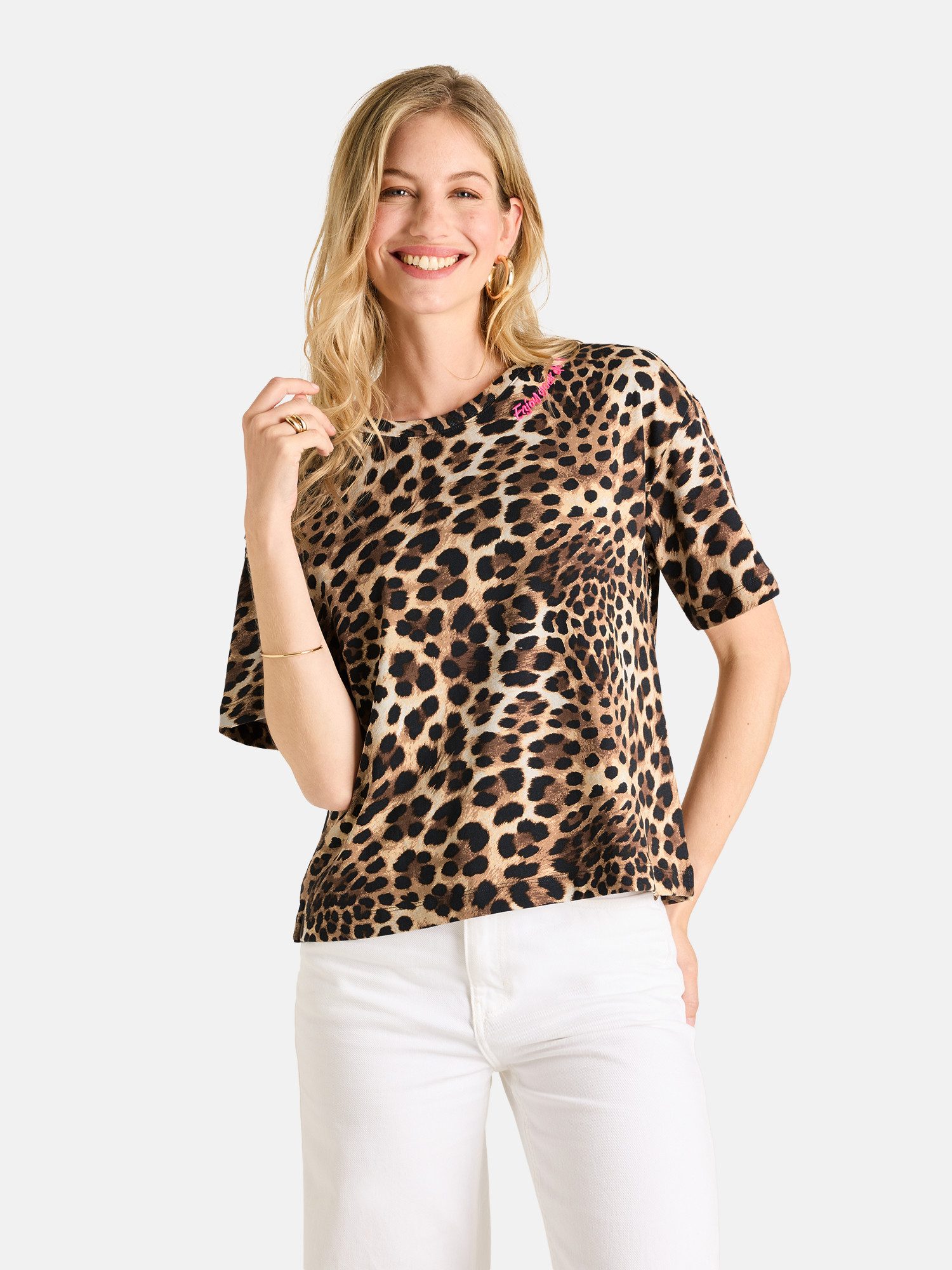 Lieblingsstück Rundhalsshirt NinaL mit Leo-Print
