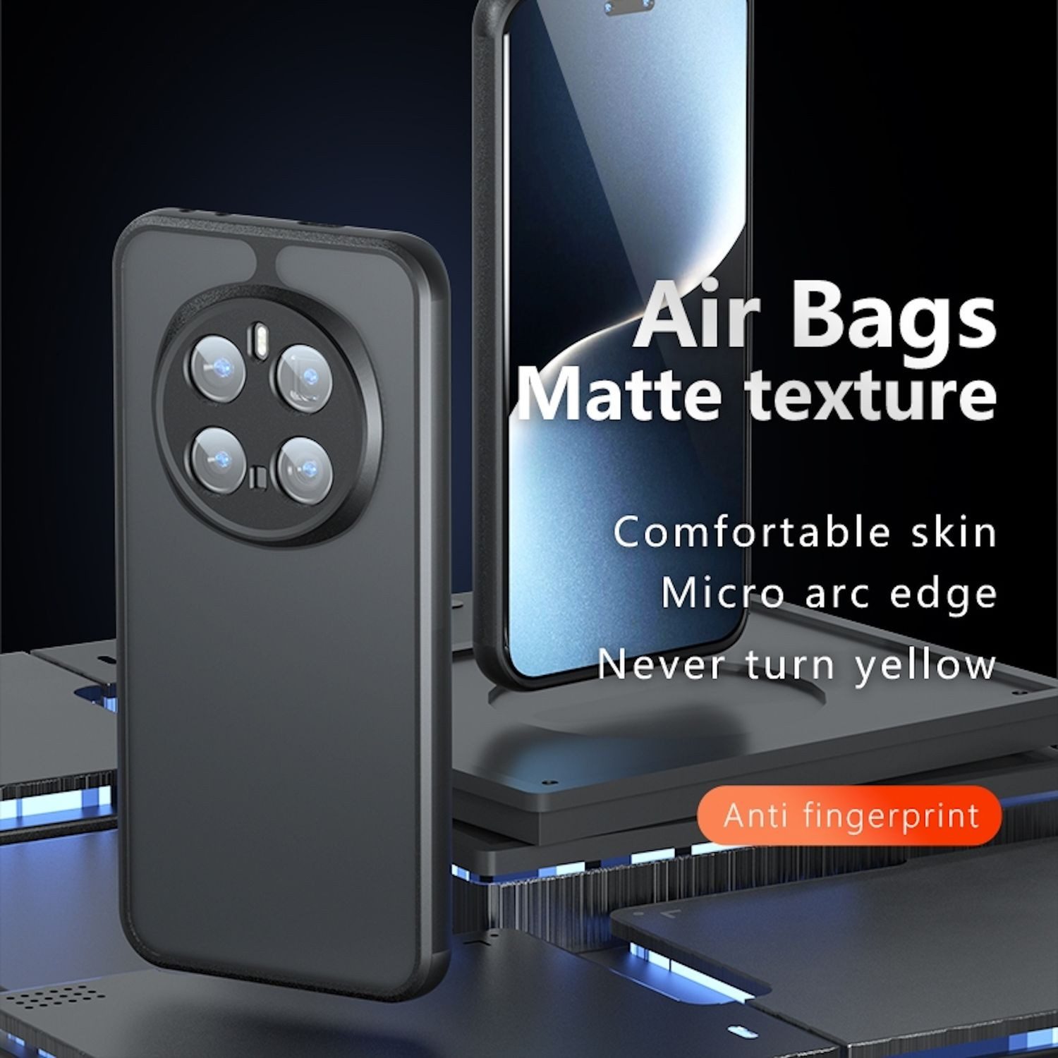 Wigento Handyhülle Für Honor Magic 7 Pro Armor TPU PC Hybrid Schutz Hülle Etuis Schwarz, Stilvoll, robust, präzise Passform