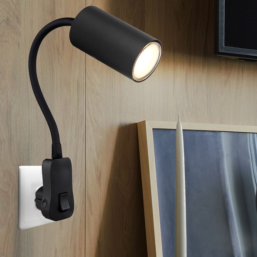 GLOBO LIGHTING Wandleuchte, Leuchtmittel nicht inklusive, Wand- Leselampe für Schlafzimmer Leselampe Wandmontage mit Stecker