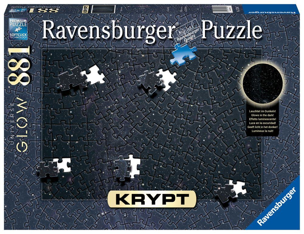 Ravensburger Puzzle 881 Teile Ravensburger Puzzle Krypt Universe Glow 17280, 881 Puzzleteile