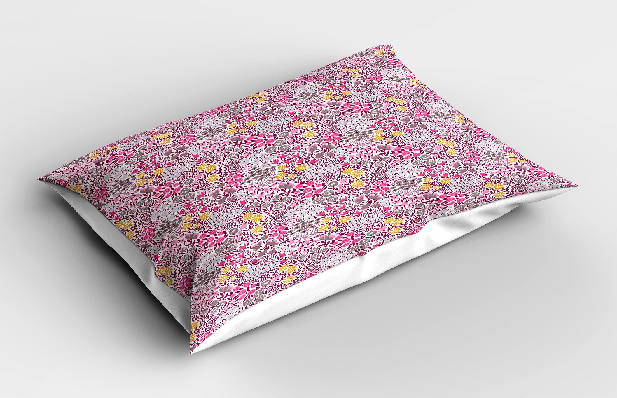 Rosa Kissenbezüge Stück), Standard Garten Abstrakt Blossom Abakuhaus Kissenbezug, (1 Size Gedruckter King Dekorativer Blumen