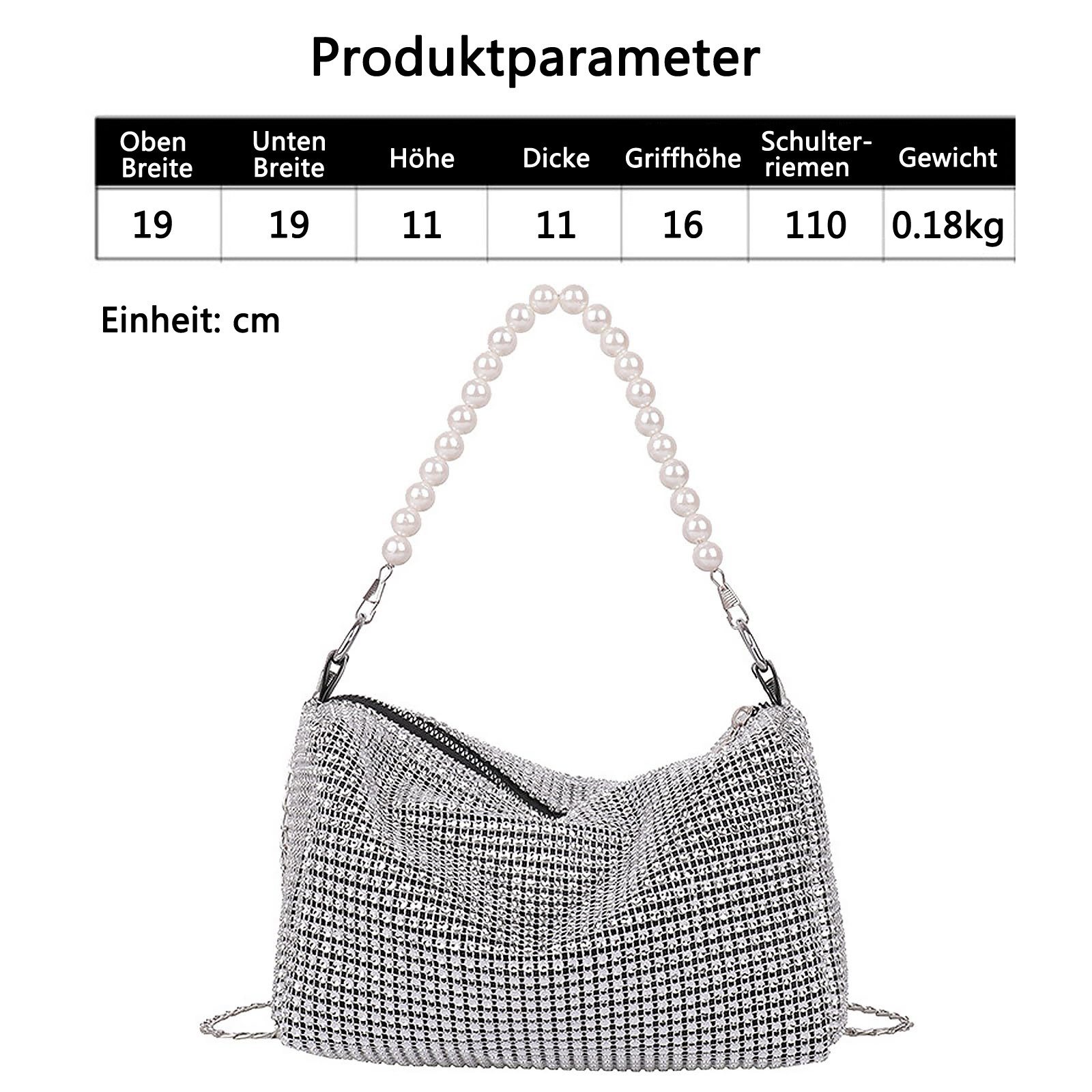 Coonoor Clutch Strass-Abendtasche für Damen, Glitzer Abendtasche, Elegante günstig online kaufen