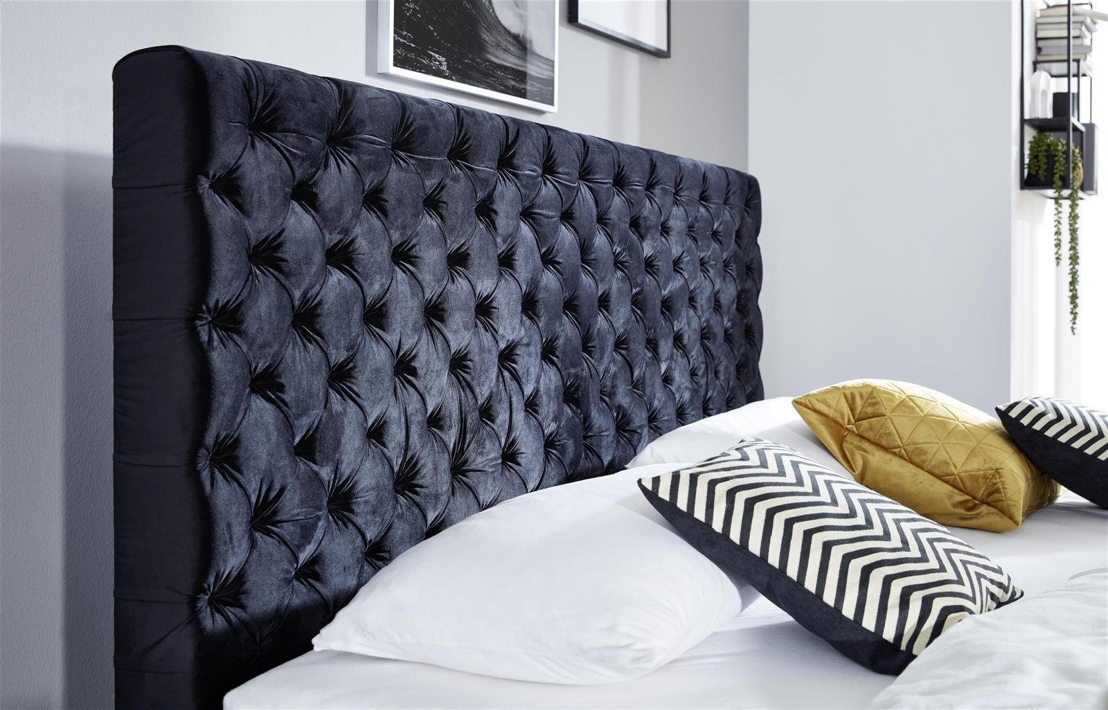 möbelando Boxspringbett LA Maison, 182 x 130 x 211 cm (B/H/T)