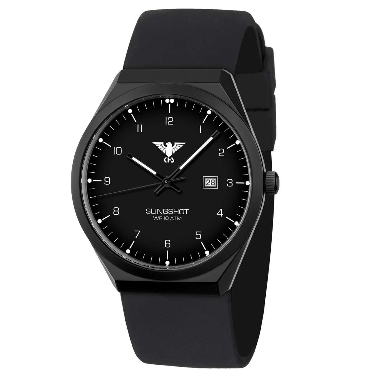 KHS Quarzuhr SLIBS.SB, für Herren Slingshot Quarz Schwarz