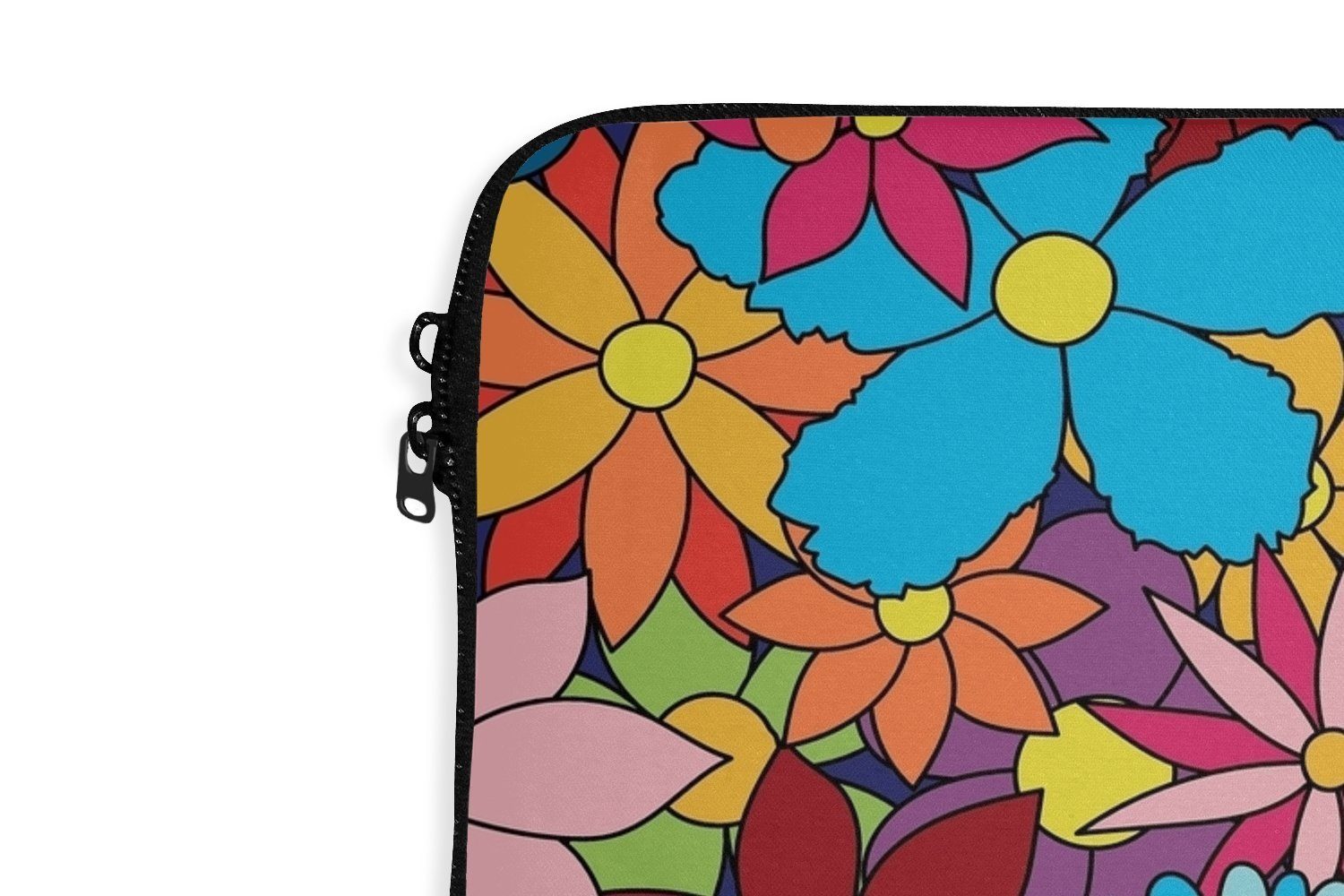 MuchoWow Laptop-Hülle Flower-Power-Blumenmeer 14 Zoll, Schutzhülle für Laptop, Schutz gegen Kratzern, Laptoptasche