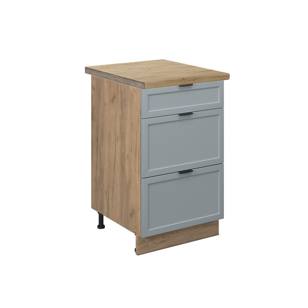 Vicco Unterschrank Fame-Line, Hellblau-grau/Goldkraft Eiche, 50 günstig online kaufen