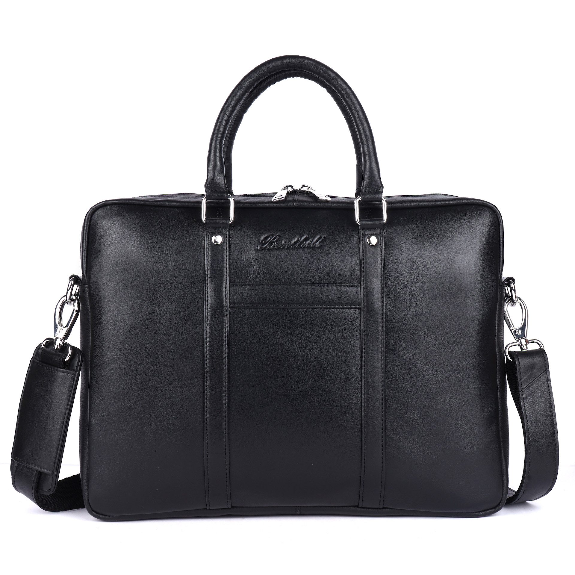 Benthill Aktentasche Echt Leder Laptoptasche Büro Tasche Umhängetasche Schultertasche, Schultergurt / Umhängegurt Reißverschlussfach