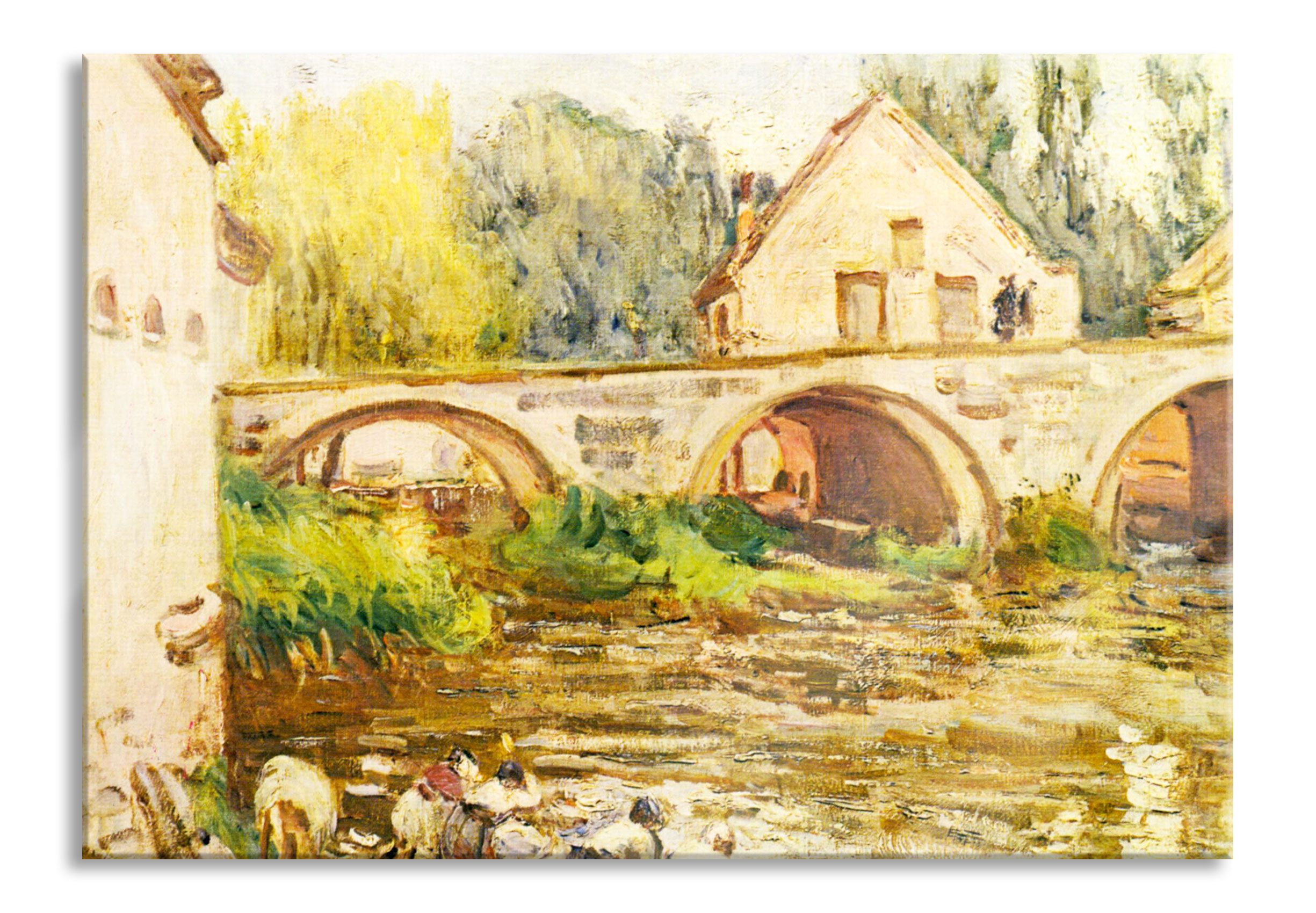 Pixxprint Glasbild Paul Cézanne - Blick aus das Domaine Saint, Paul Cézanne - Blick aus das Domaine Saint (1 St), Glasbild aus Echtglas, inkl. Aufhängungen und Abstandshalter