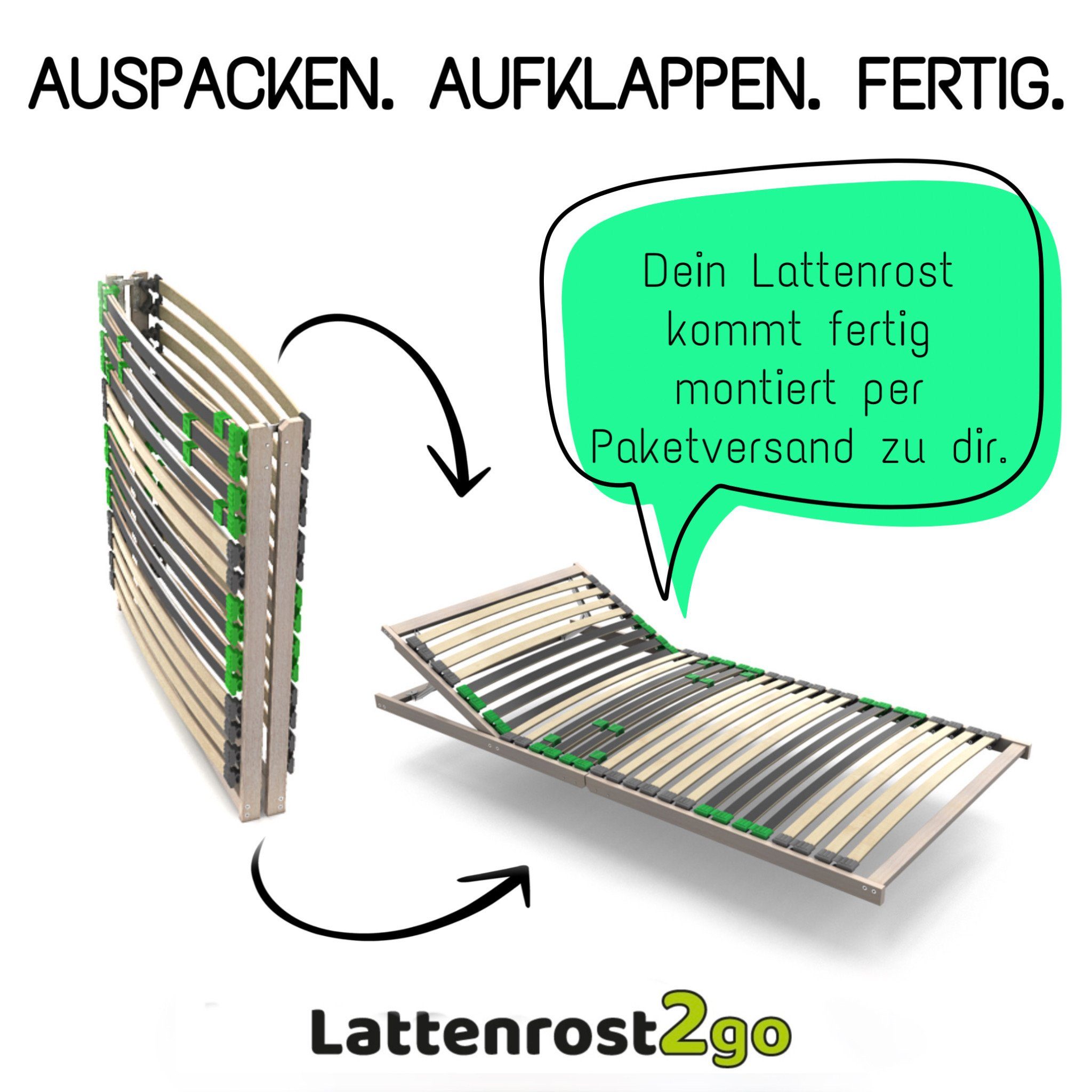 Lattenrost Lattenrost 140x200 cm verstellbares Kopfteil günstig online kaufen