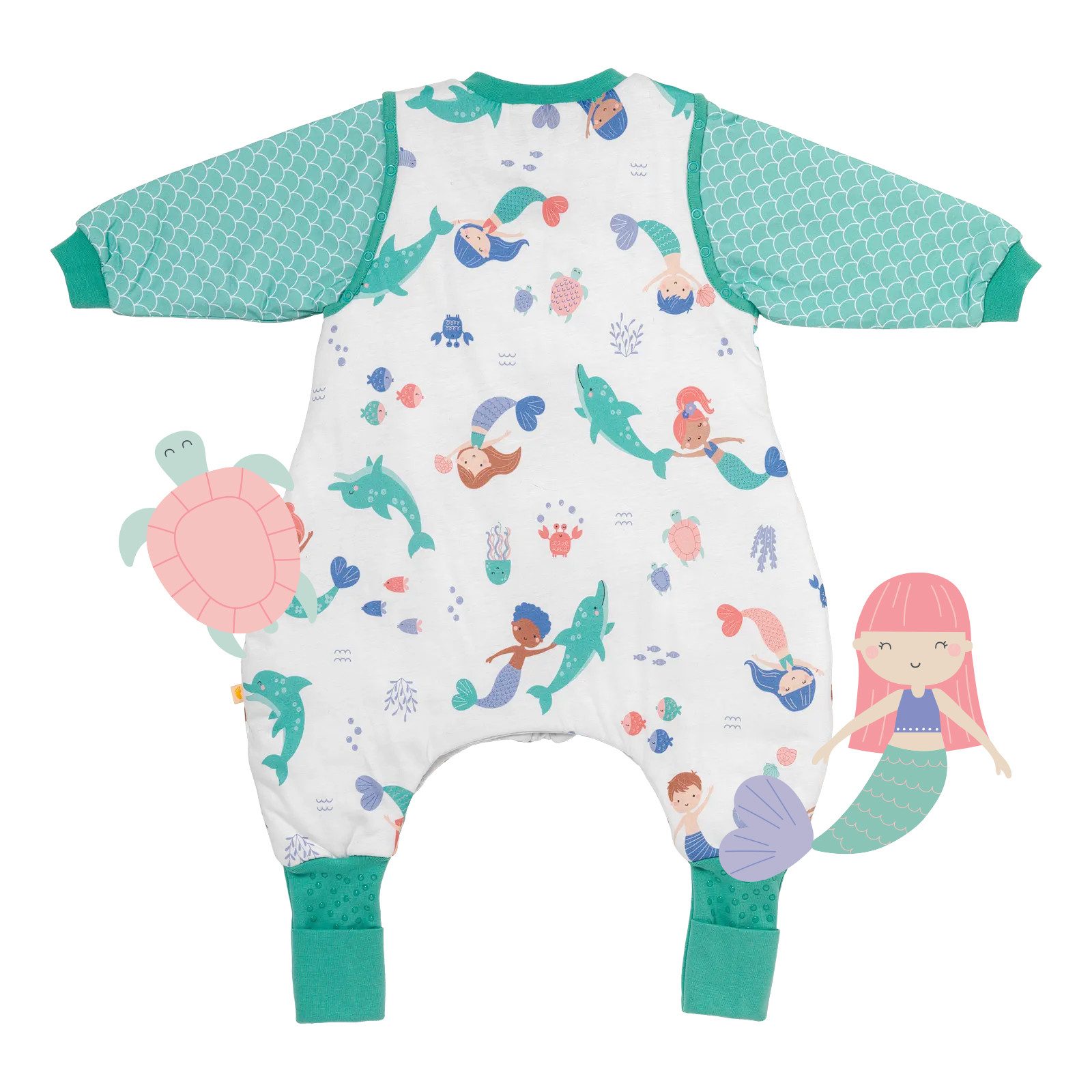 Schlummersack Kinderschlafsack Schlafsack mit Füßen und umklappbaren Bündchen, 2.5 Tog – Bild 4 von 5