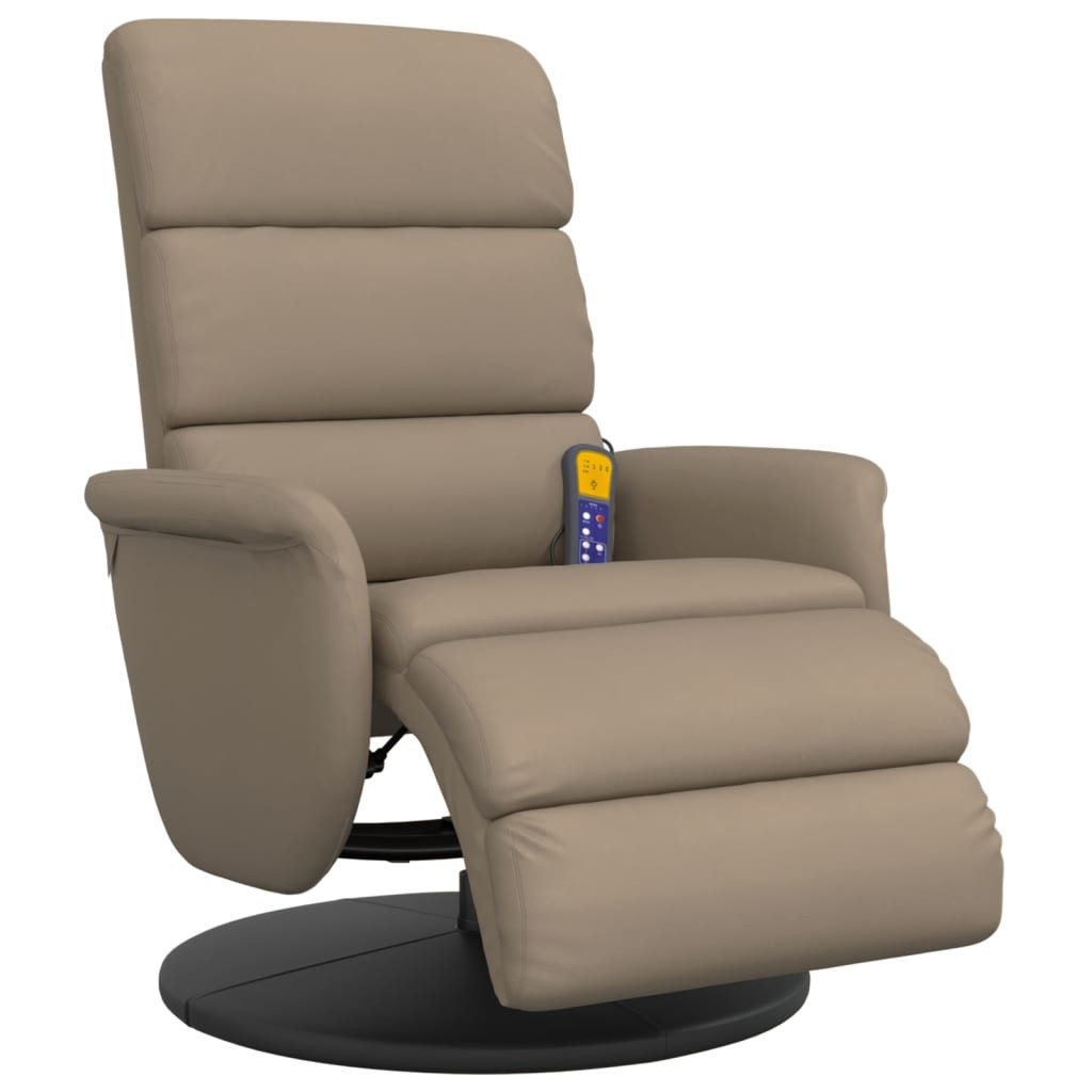 vidaXL Sessel Massagesessel mit Fußteil Cappuccino-Braun günstig online kaufen