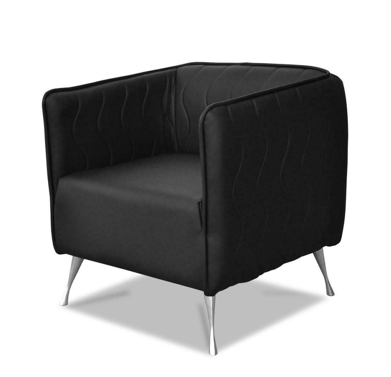 Relax Sessel Design Loungesessel Stuhl Esszimer Polster JVmoebel Schwarz Sessel, Lehnstuhl Stühle Gastro