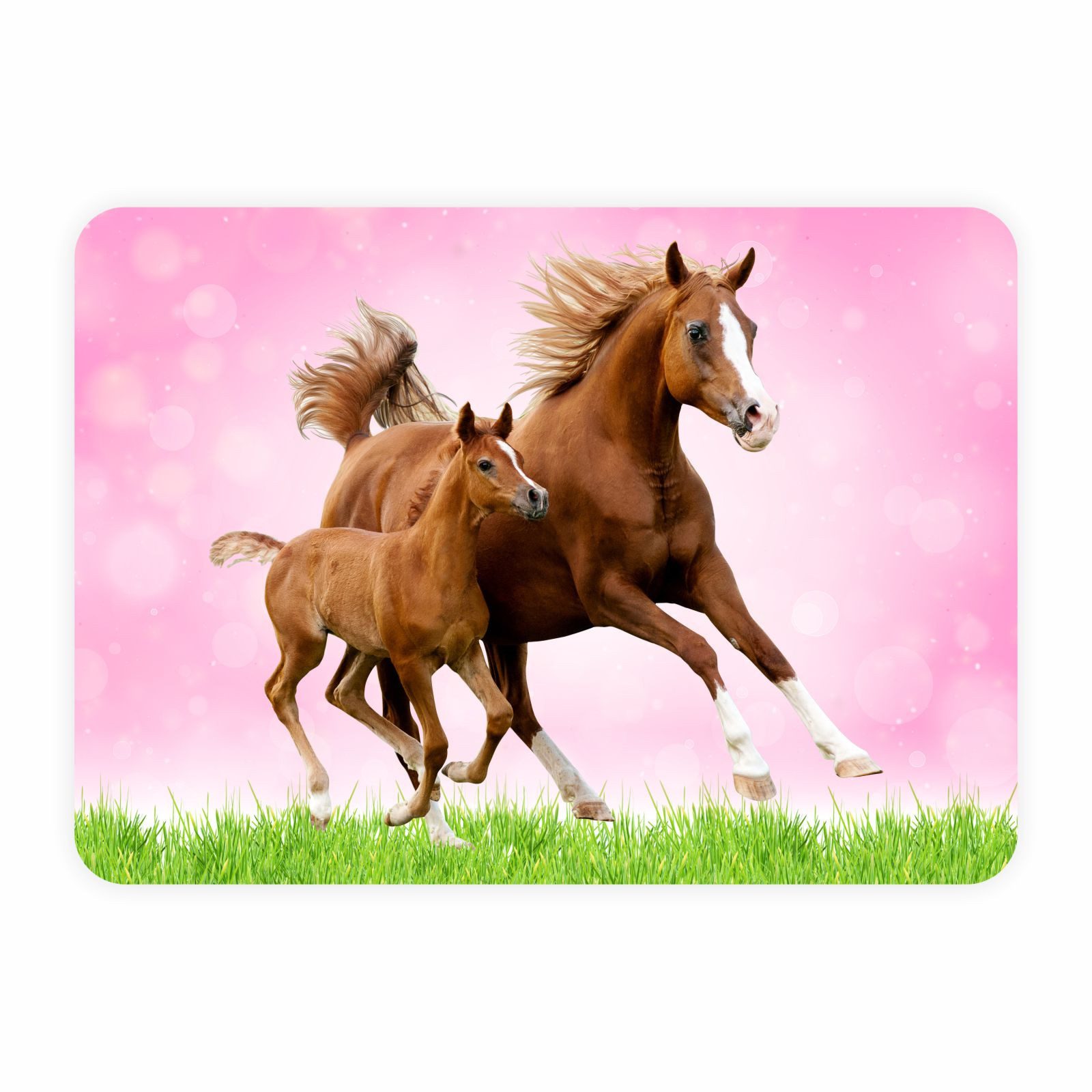 nikima Platzset stabiles Vinyl Tischset Pferde rosa Kinder Platzset abwasch günstig online kaufen