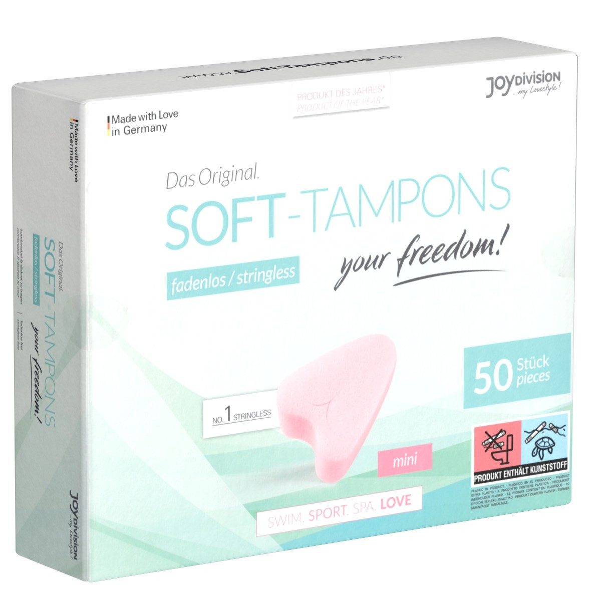 JOYDIVISION Tampons Soft-Tampons Mini, 50-St., angenehm weich, besonders hautverträglich