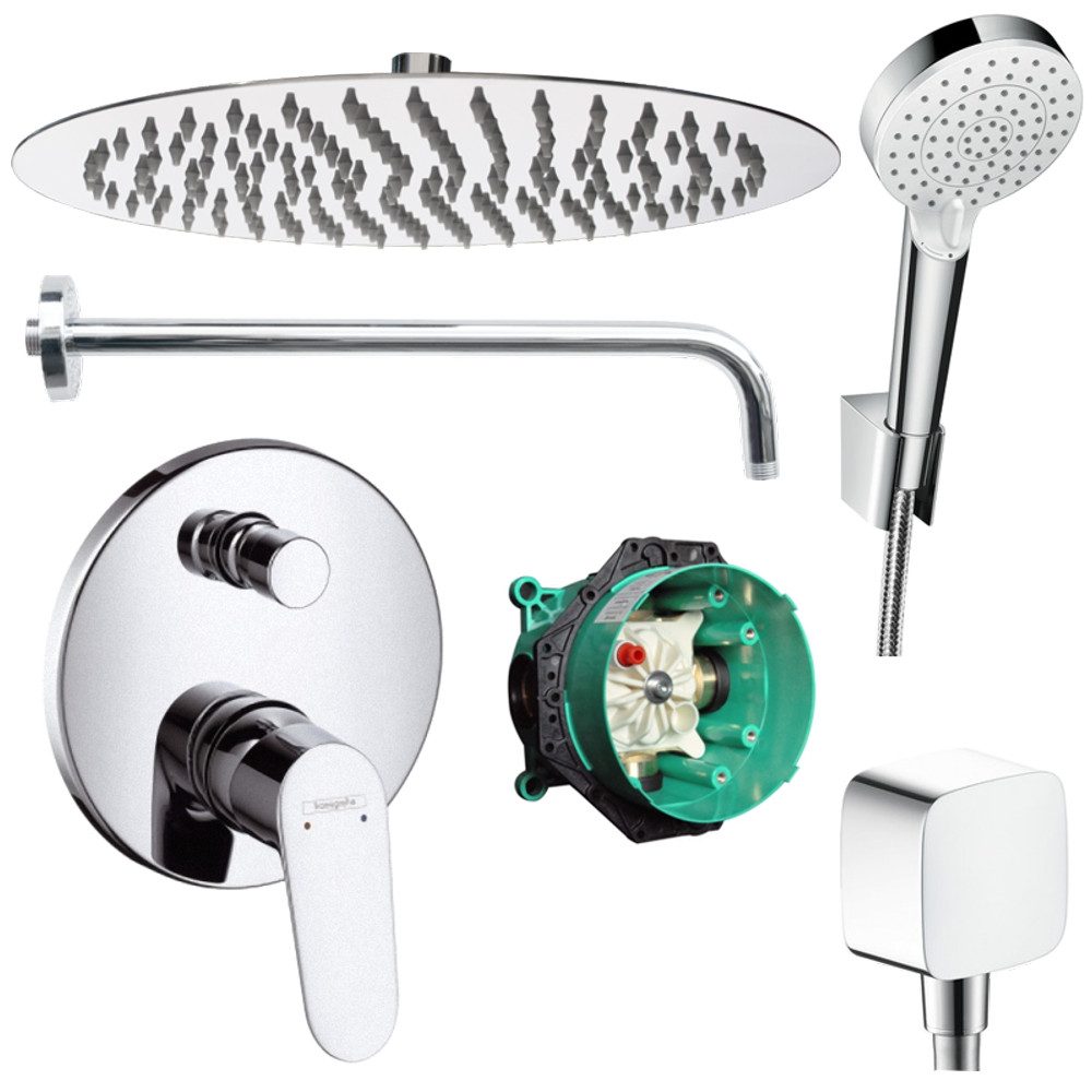 Hansgrohe und Jowi Duscharmatur Focus Unterputz Duschsystem, Regendusche ru günstig online kaufen