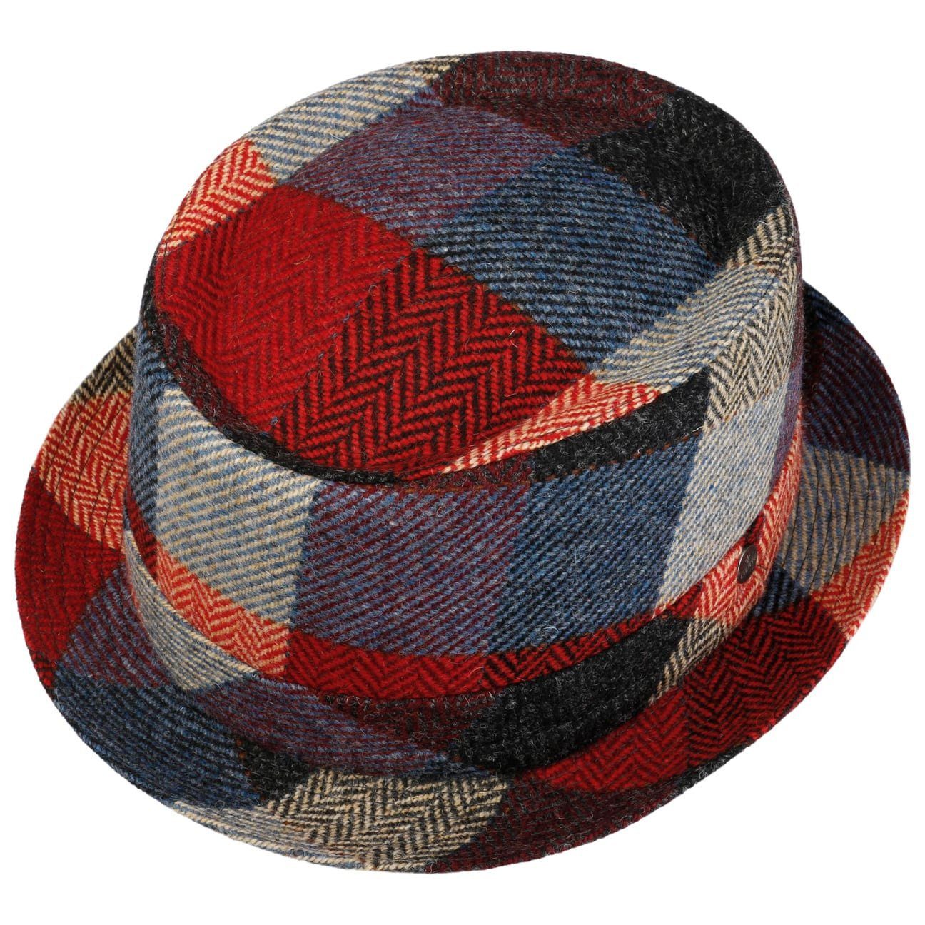 Lierys Fedora (1-St) Karohut mit Futter, Made in Italy
