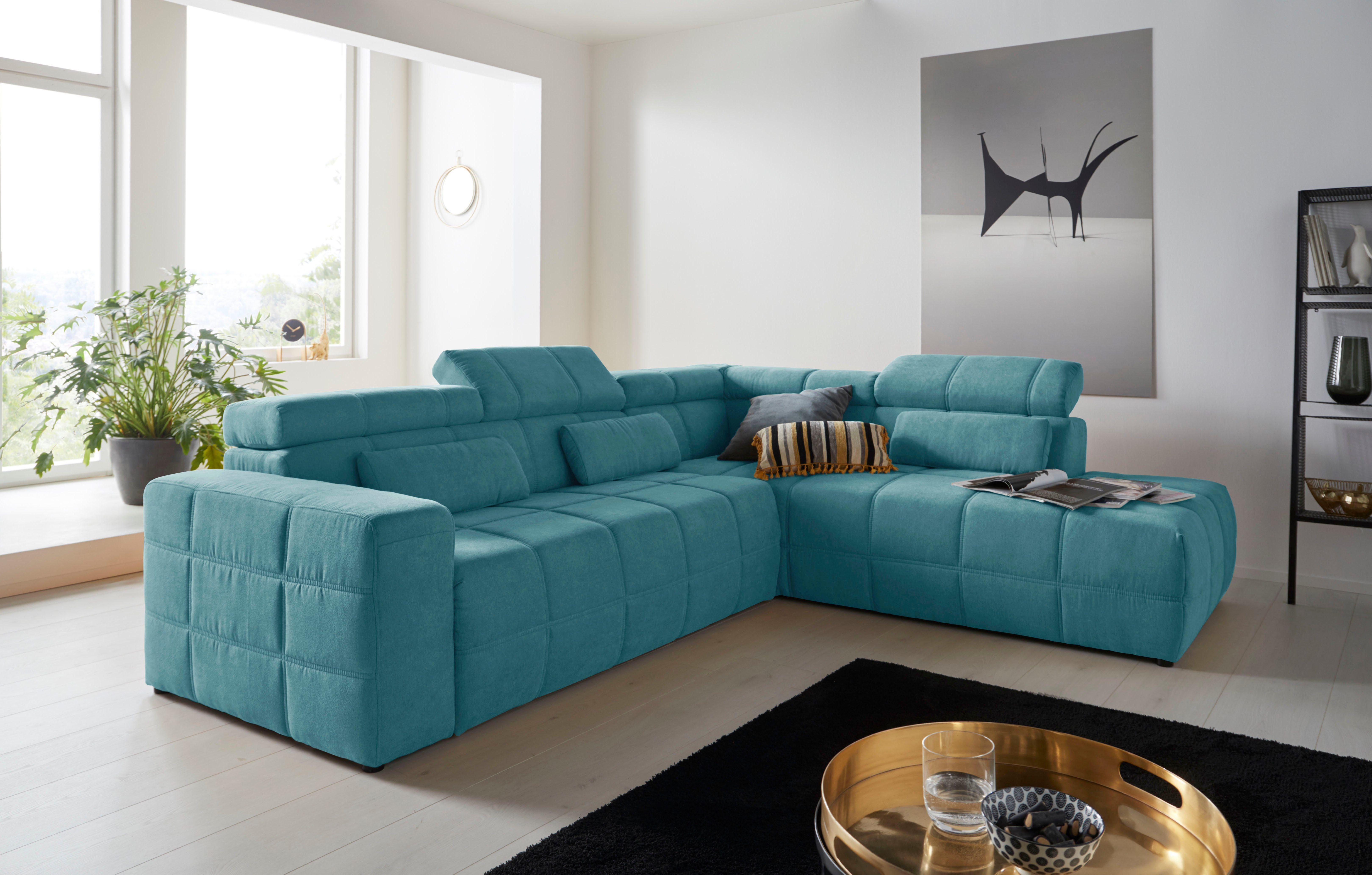 DOMO collection Ecksofa "Cunelli tolle Sitznähte als Designelement, fester günstig online kaufen
