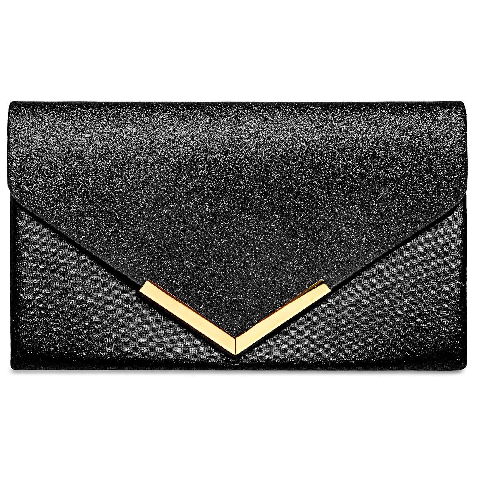 Caspar Clutch TA430 Damen XL Metallic Abendtasche